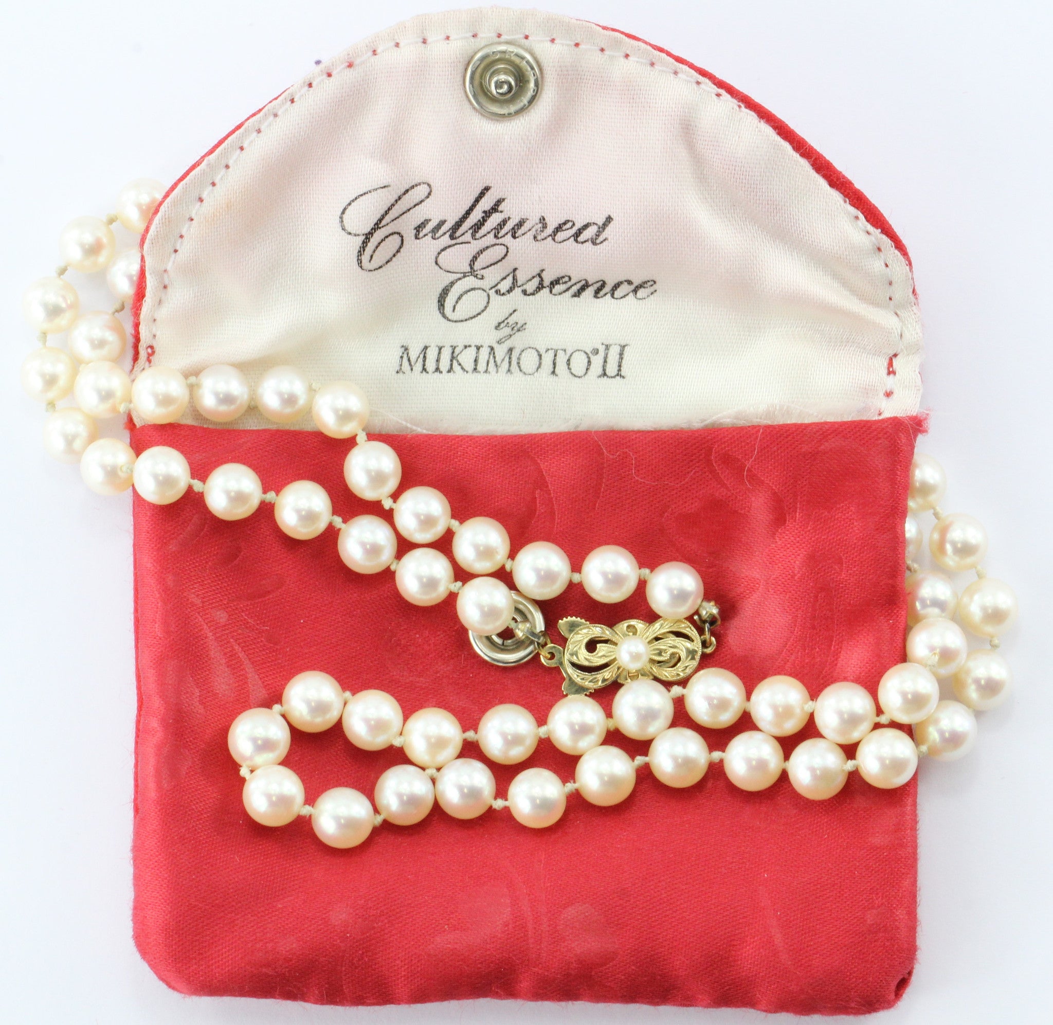 Vintage Mikimoto Cultured Essence Opera Length 6.5mm 14K Pearl Strand Necklace - Queen May