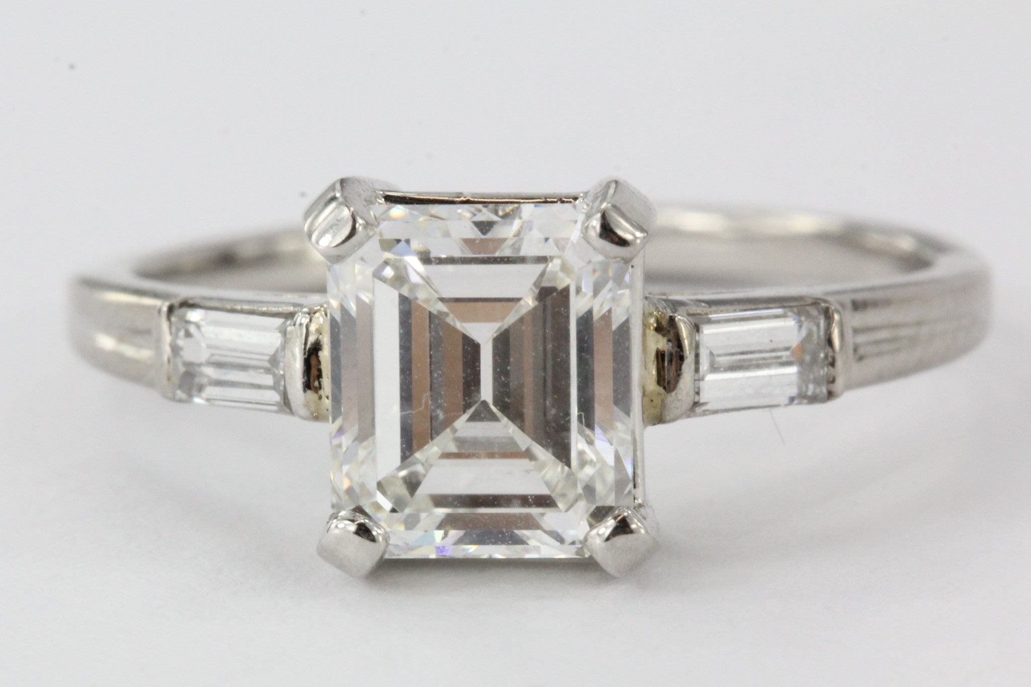 Tiffany & Co. Emerald Cut Diamond Palladium Engagement Ring - Queen May