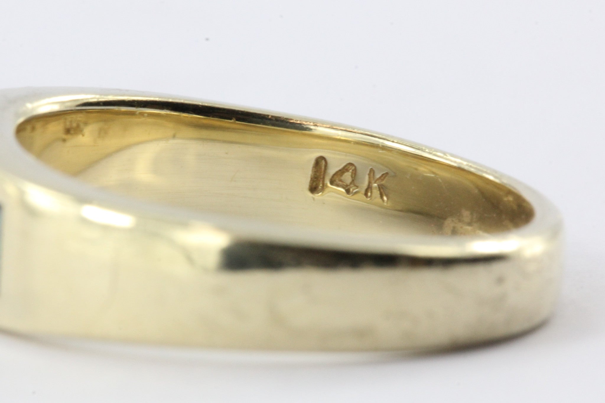 14K Gold Lapis & Opal Inlaid Band Ring - Queen May