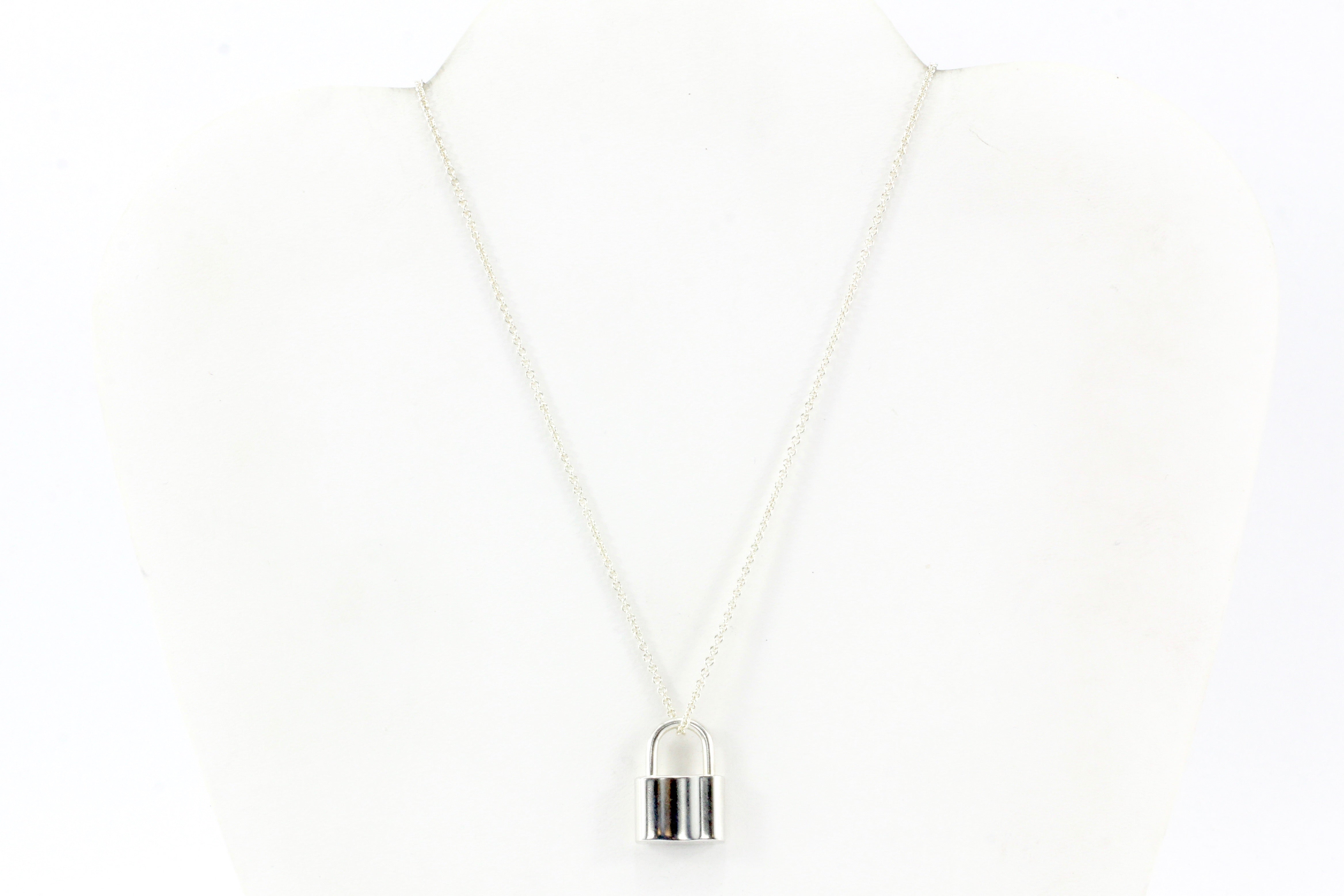 Tiffany & Co. Sterling Silver 1837 Lock Pendant Necklace - Queen May