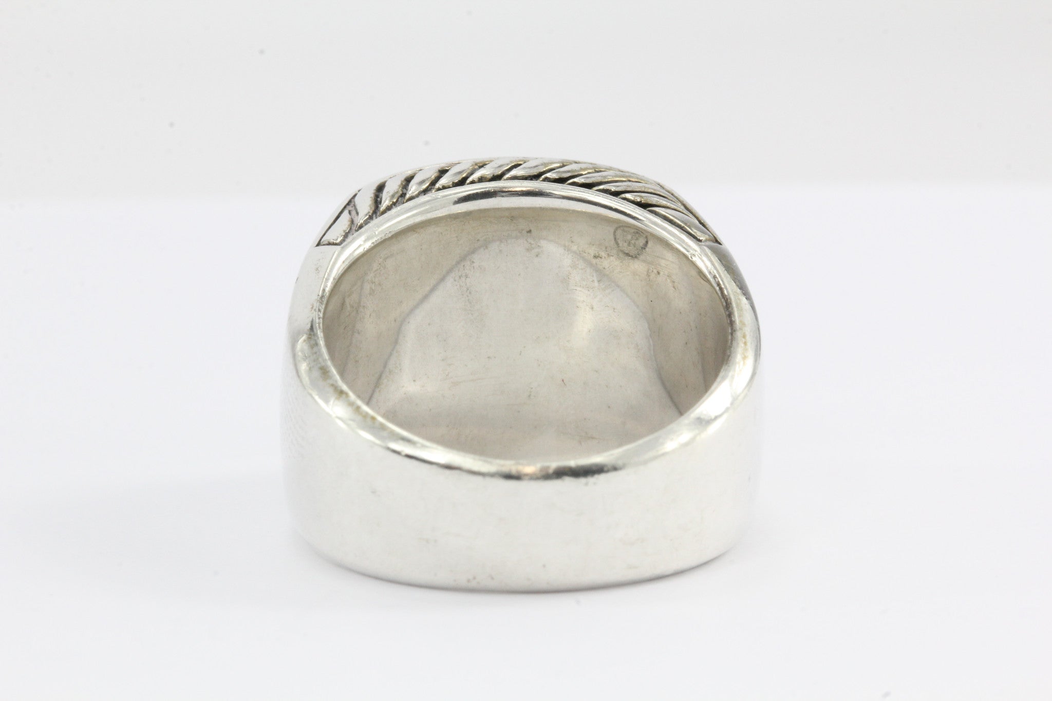 David Yurman Sterling Silver Cable Pietersite Mens Ring Size 8.75 - Queen May