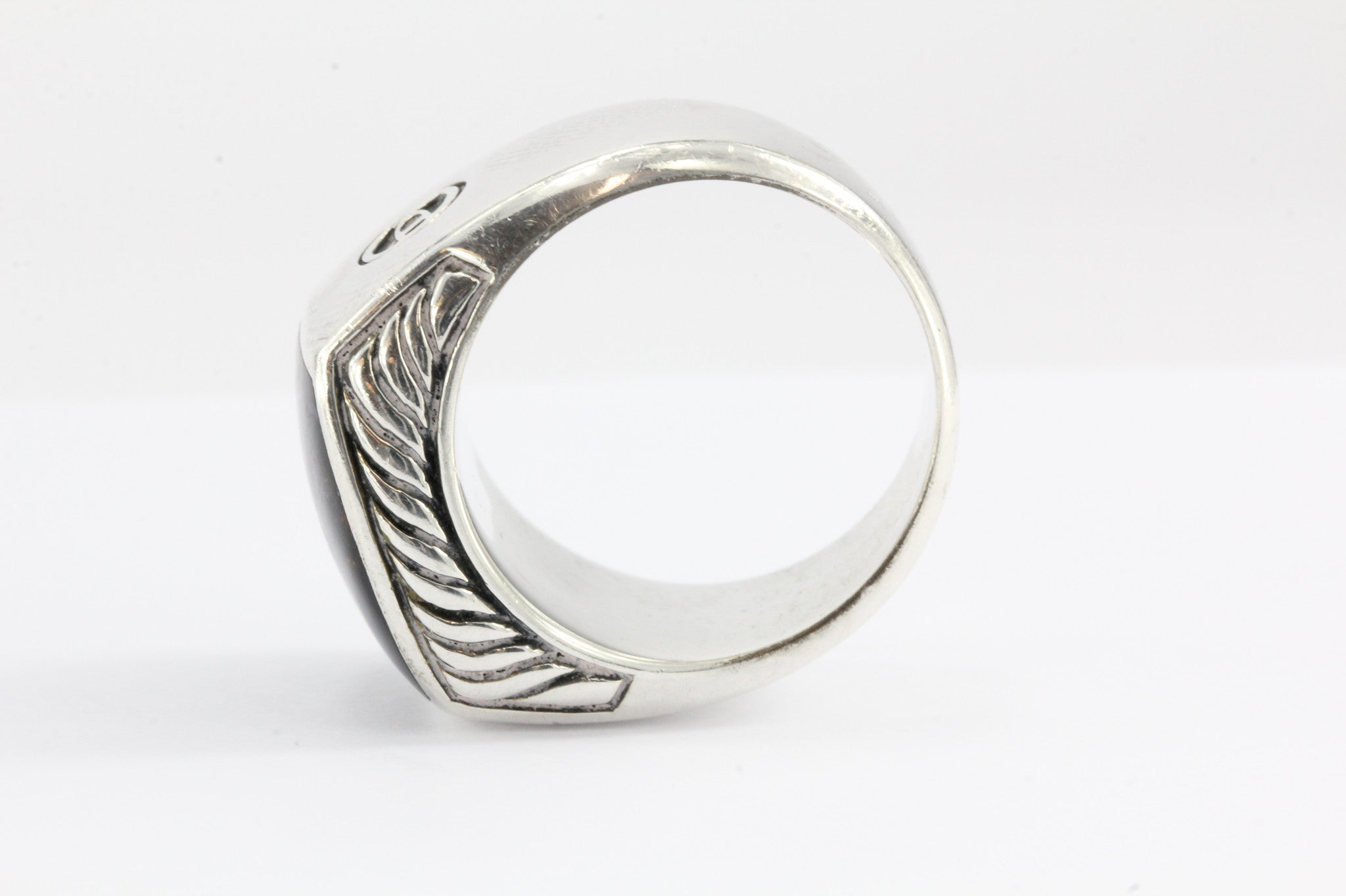 David Yurman Sterling Silver Cable Pietersite Mens Ring Size 8.75 - Queen May