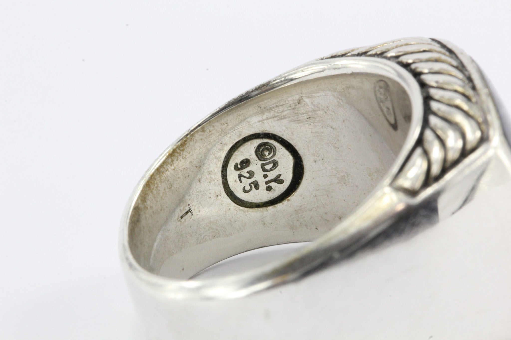 David Yurman Sterling Silver Cable Pietersite Mens Ring Size 8.75 - Queen May