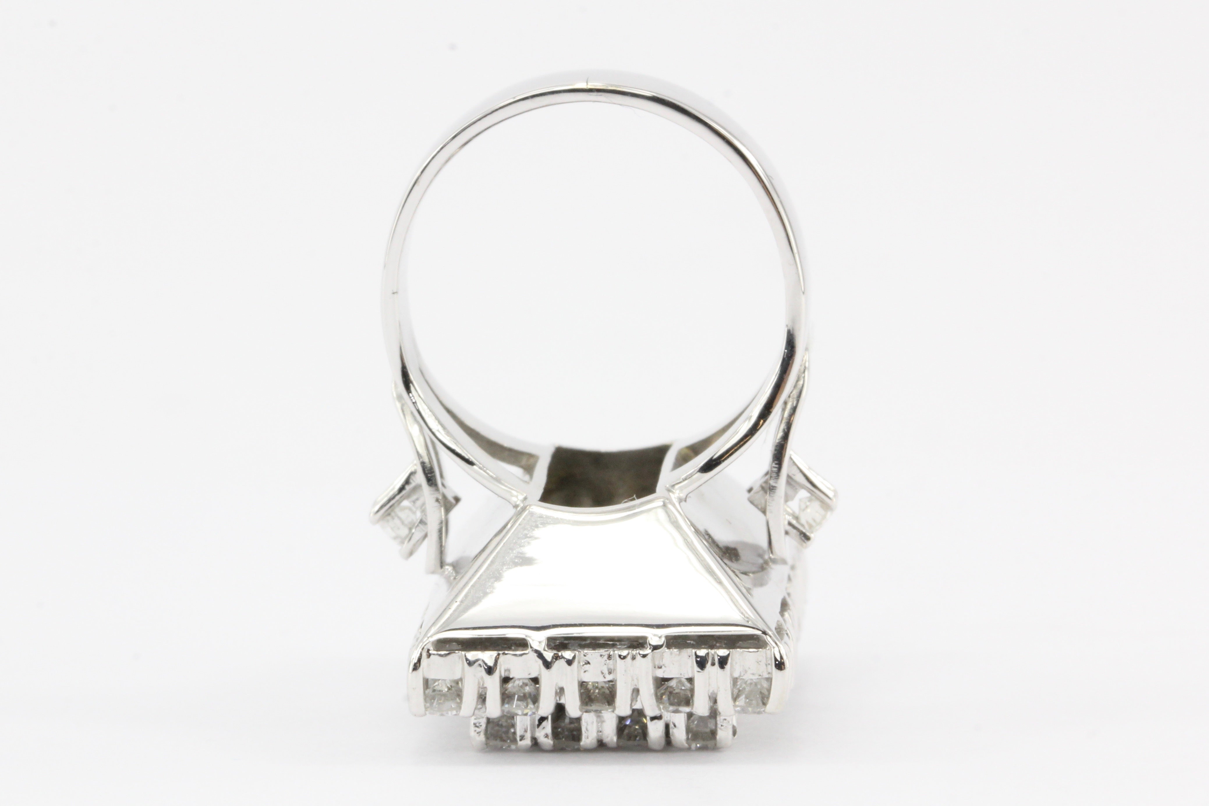 14K White Gold 4 CTW Diamond Ring - Queen May