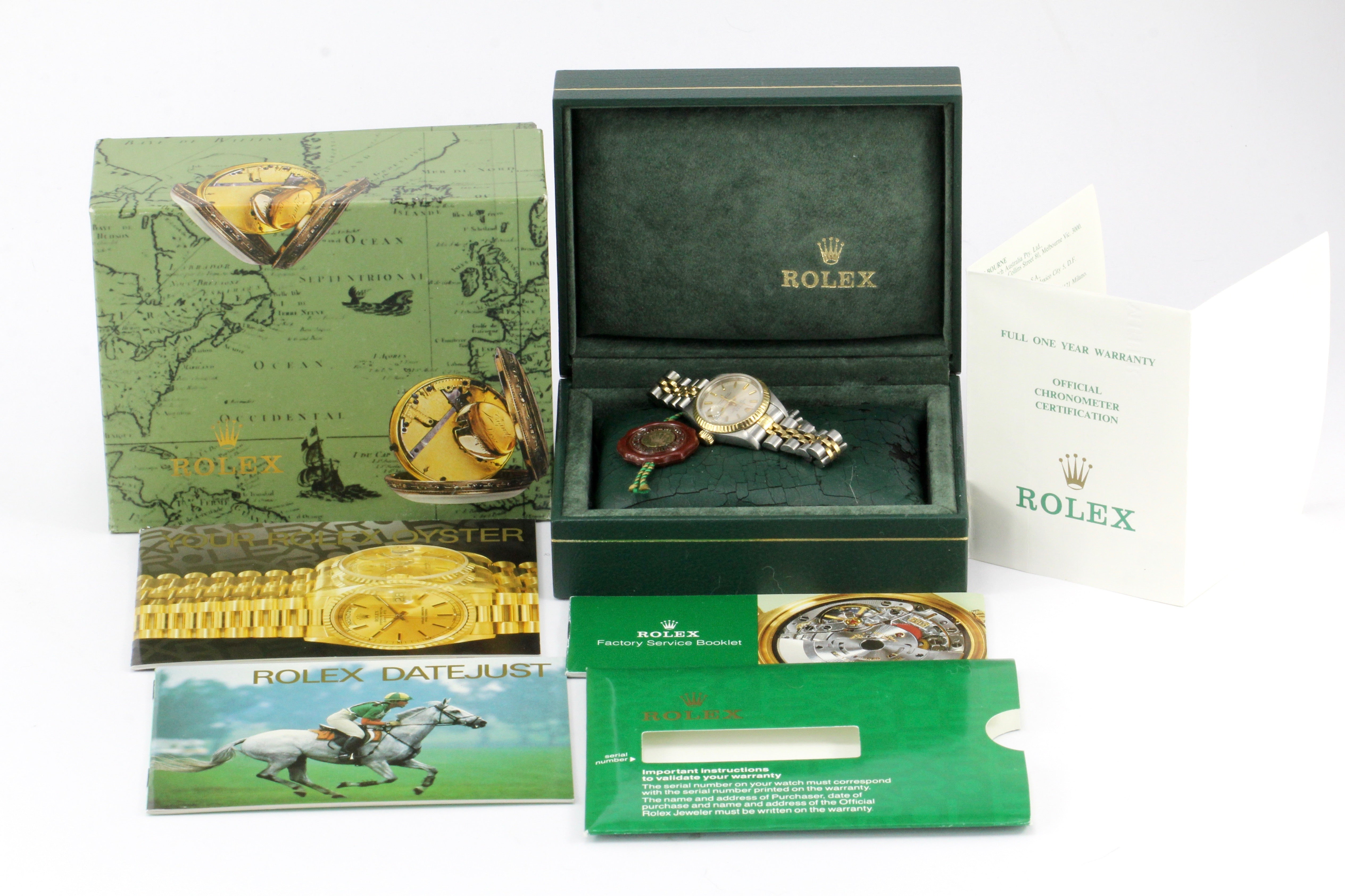 Rolex Ladies Datejust 69173 Stainless Steel & 18K Yellow Gold Silver Dial - Queen May