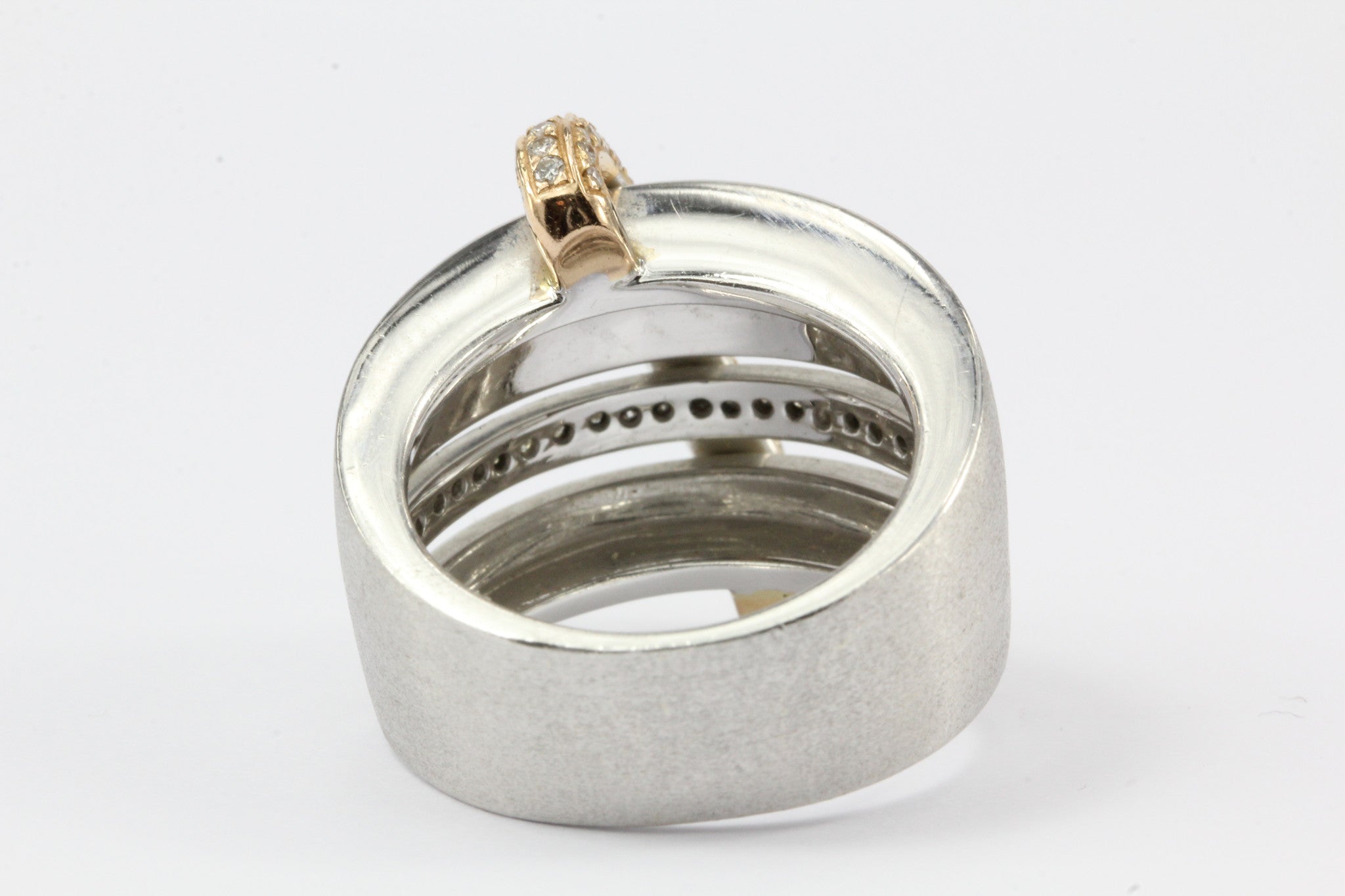 Alfieri & St. John 18K Burnished White & Rose Gold Diamond Ring - Queen May