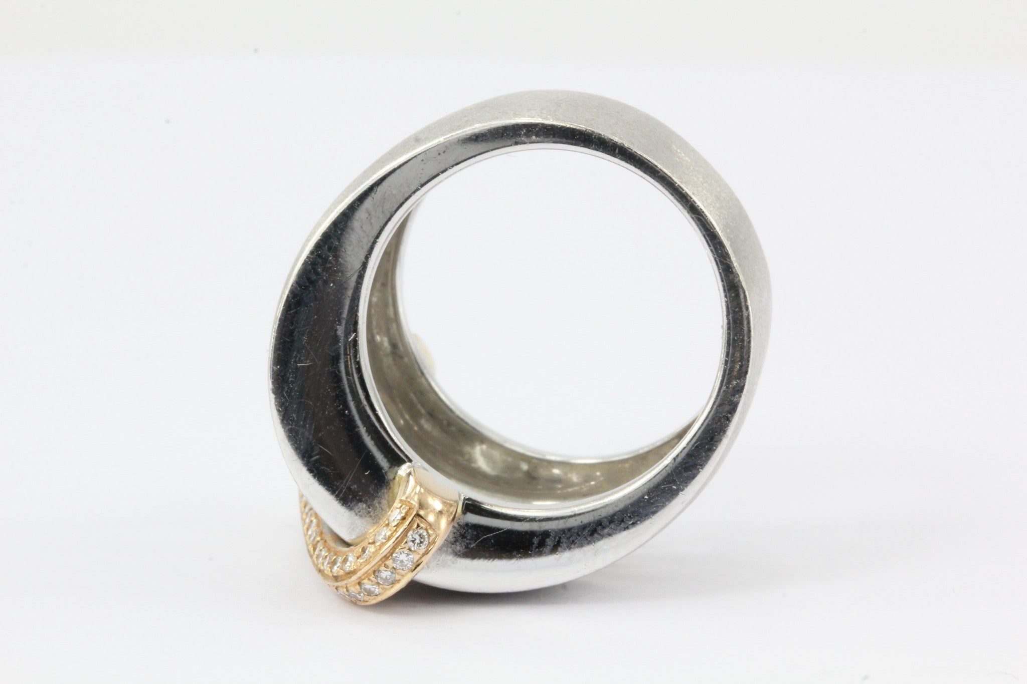 Alfieri & St. John 18K Burnished White & Rose Gold Diamond Ring - Queen May