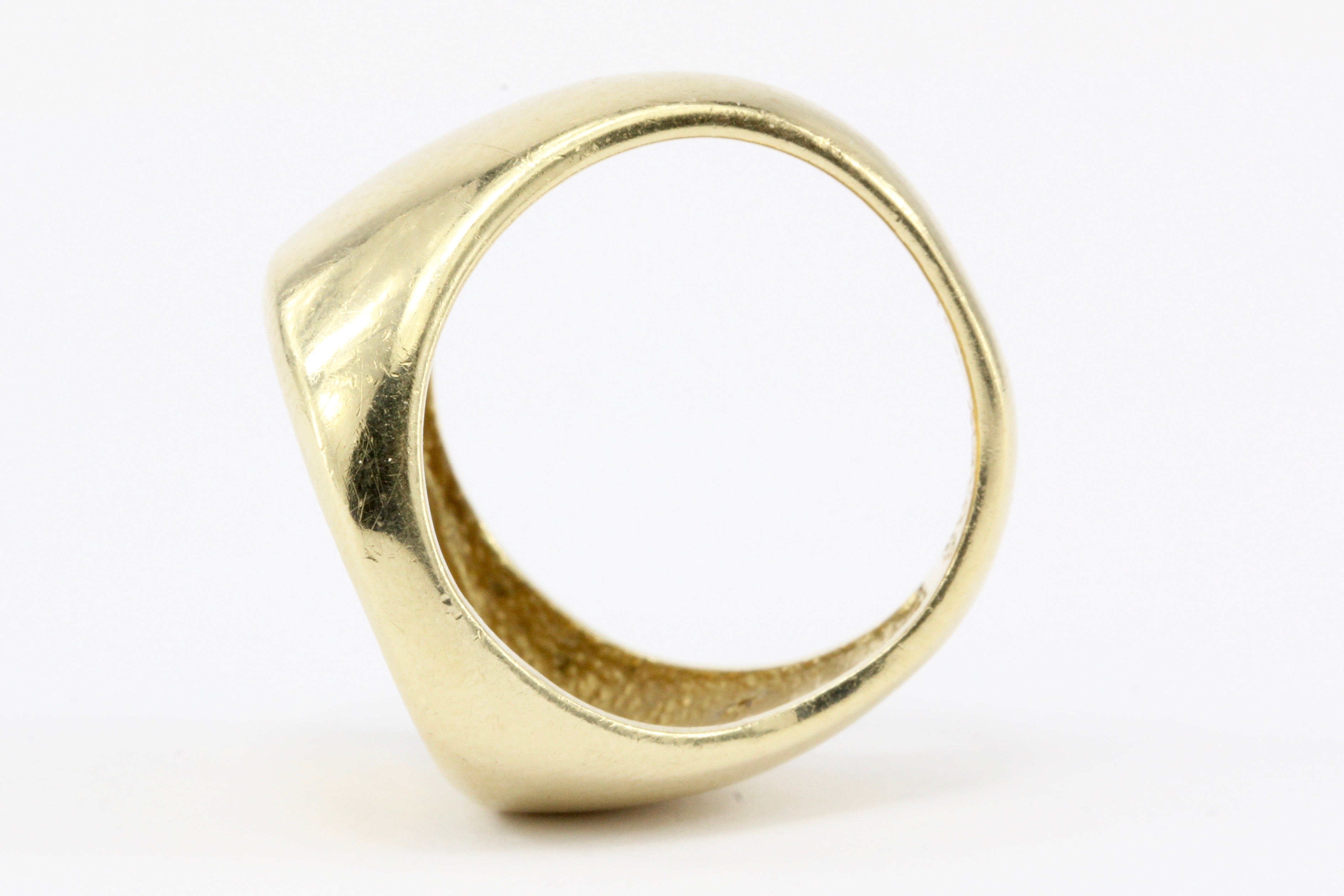 1856 $1 US Indian Head Princess 14K Yellow Gold Ring Size 4.5 - Queen May