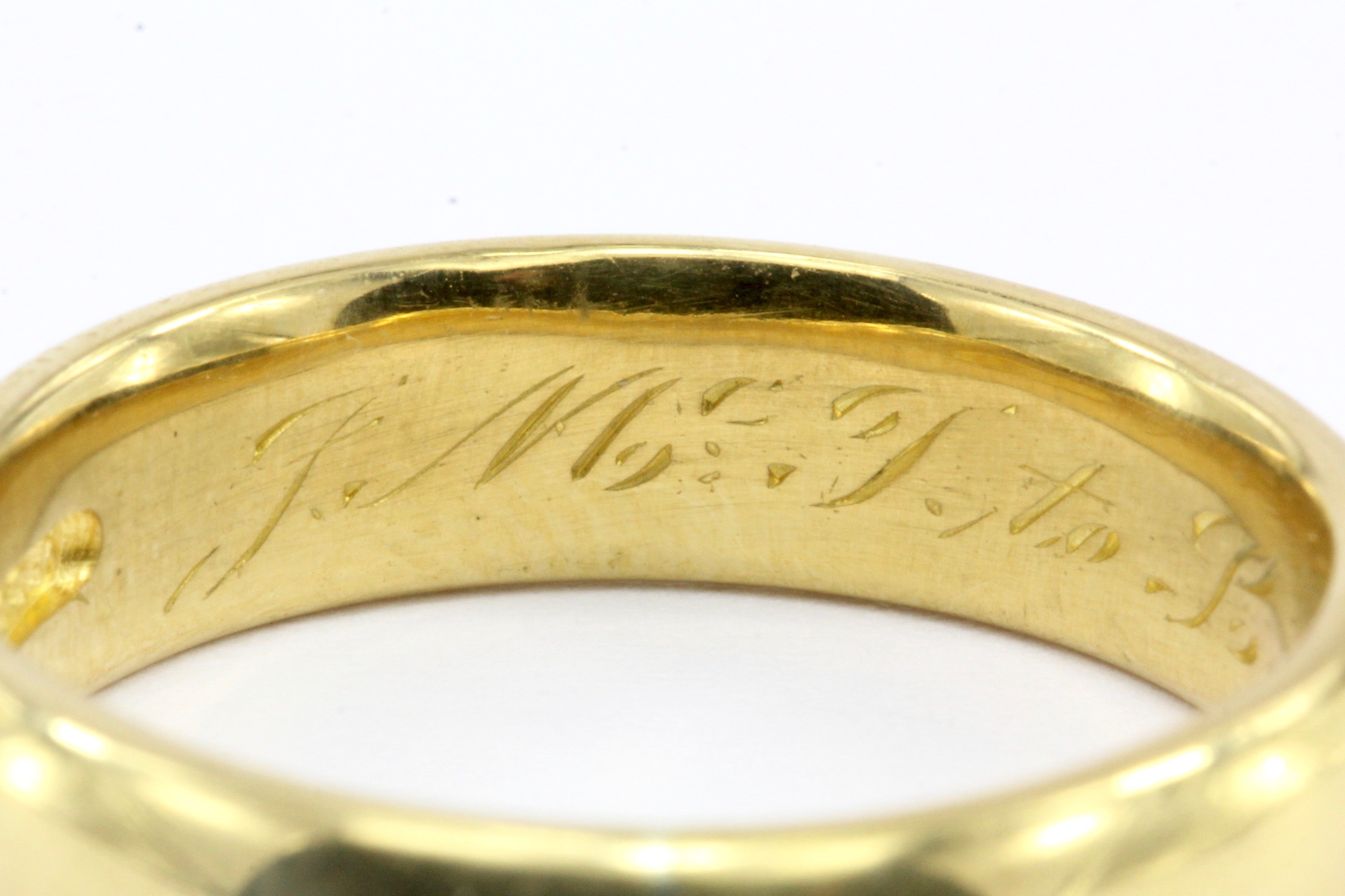 Victorian 22K Yellow Gold Wedding Band Size 8.25 - Queen May