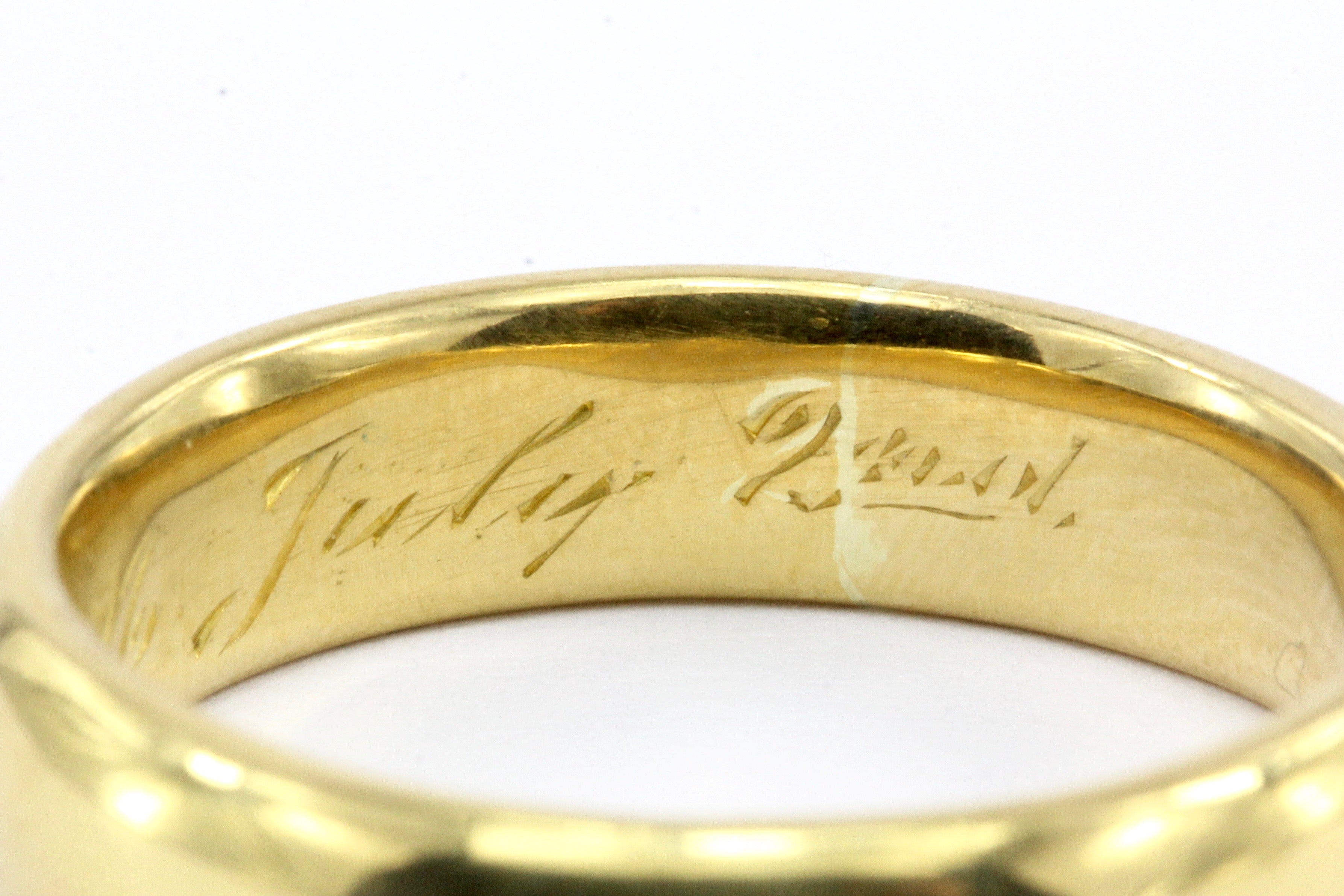 Victorian 22K Yellow Gold Wedding Band Size 8.25 - Queen May