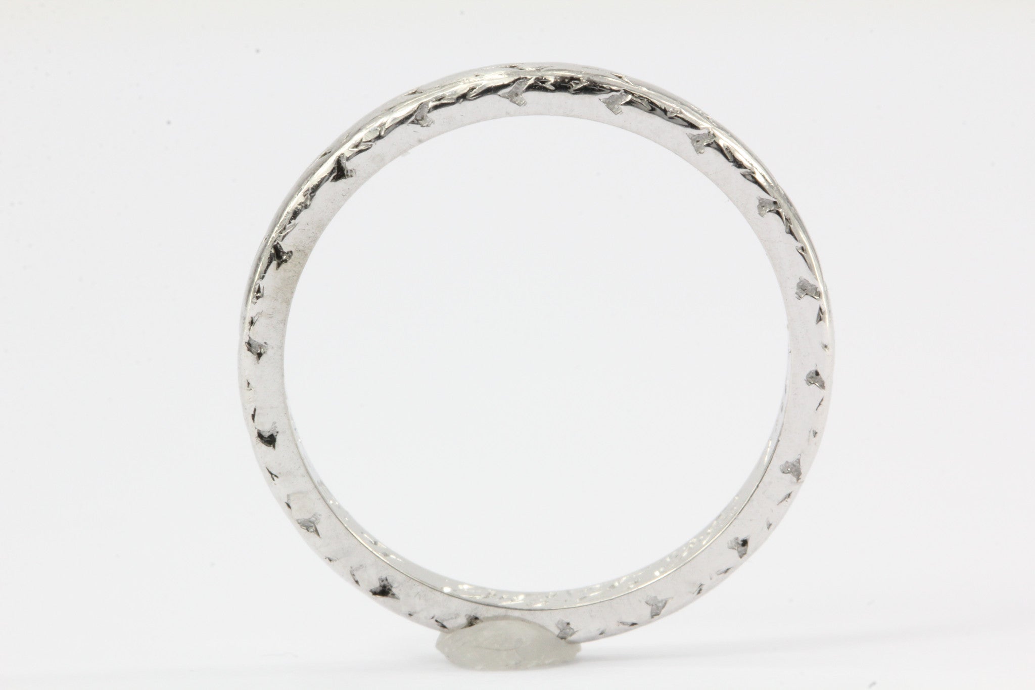 Art Deco Platinum Wedding Band Ring c.1933 Size 4.75 - Queen May