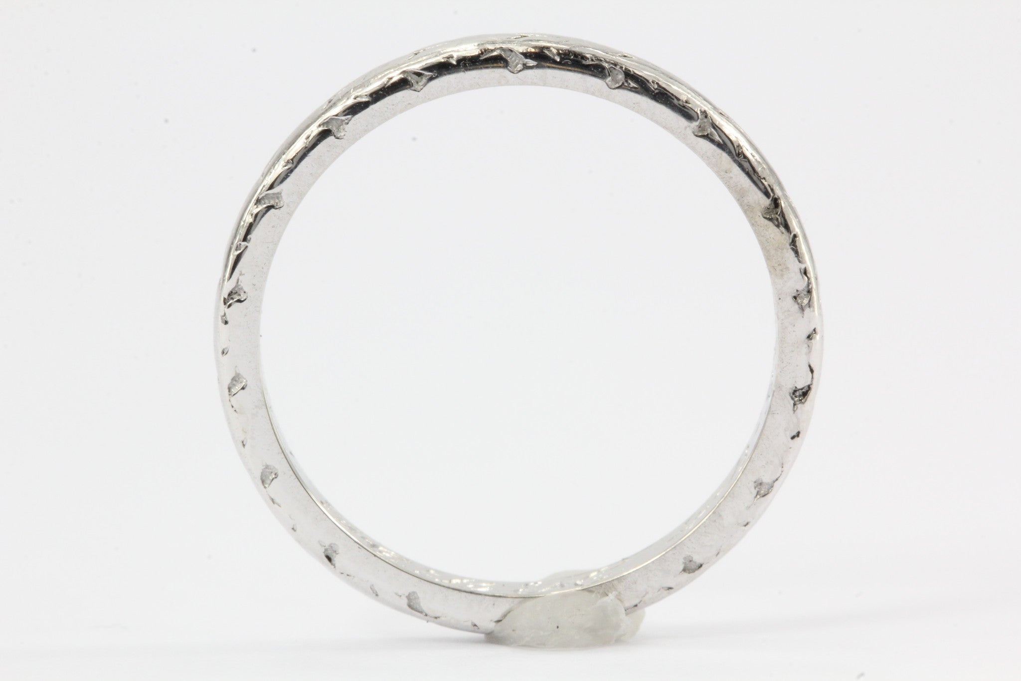 Art Deco Platinum Wedding Band Ring c.1933 Size 4.75 - Queen May