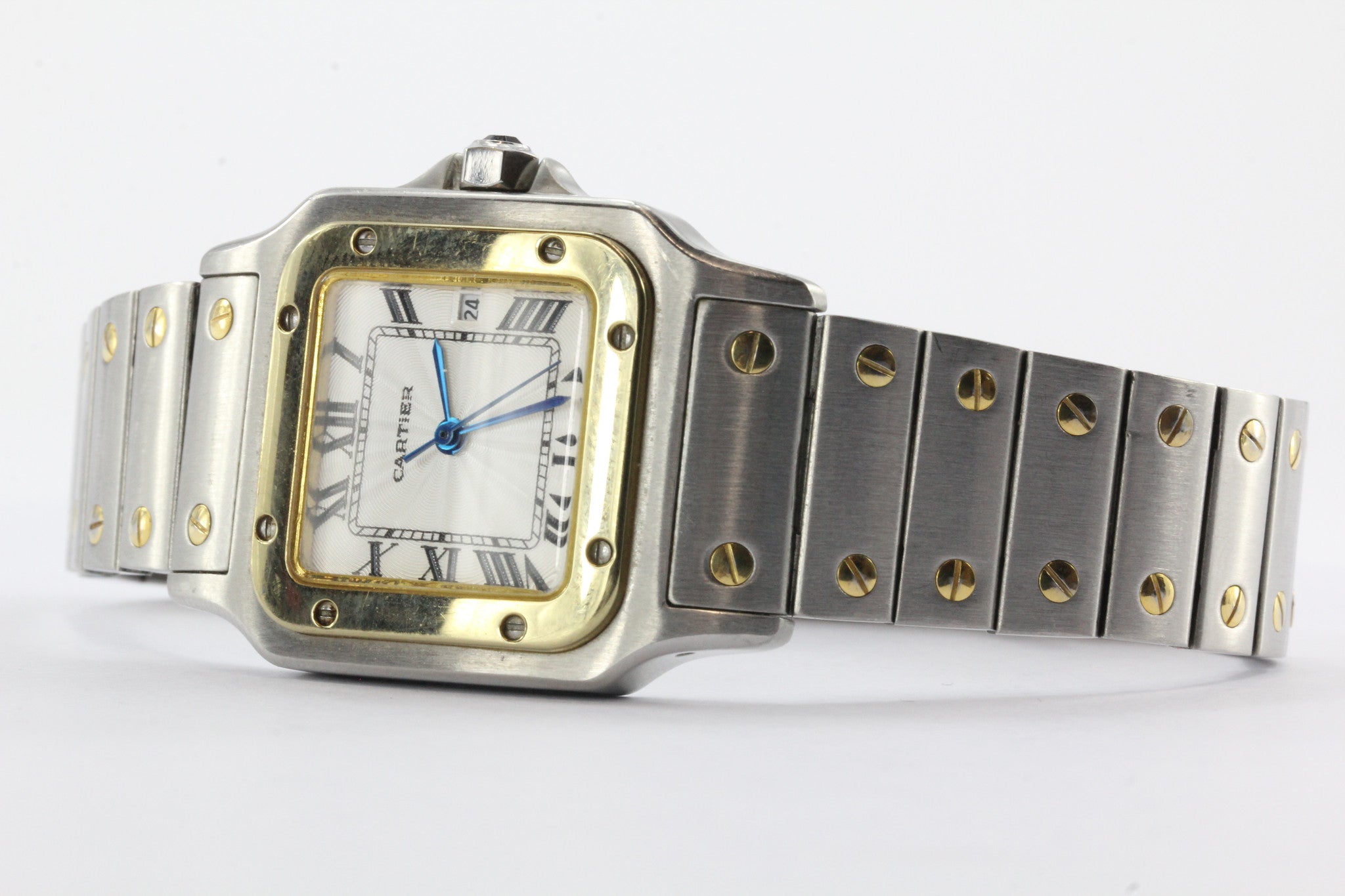 Cartier 18K Gold & Stainless Steel Santos 1566 Swiss Watch - Queen May
