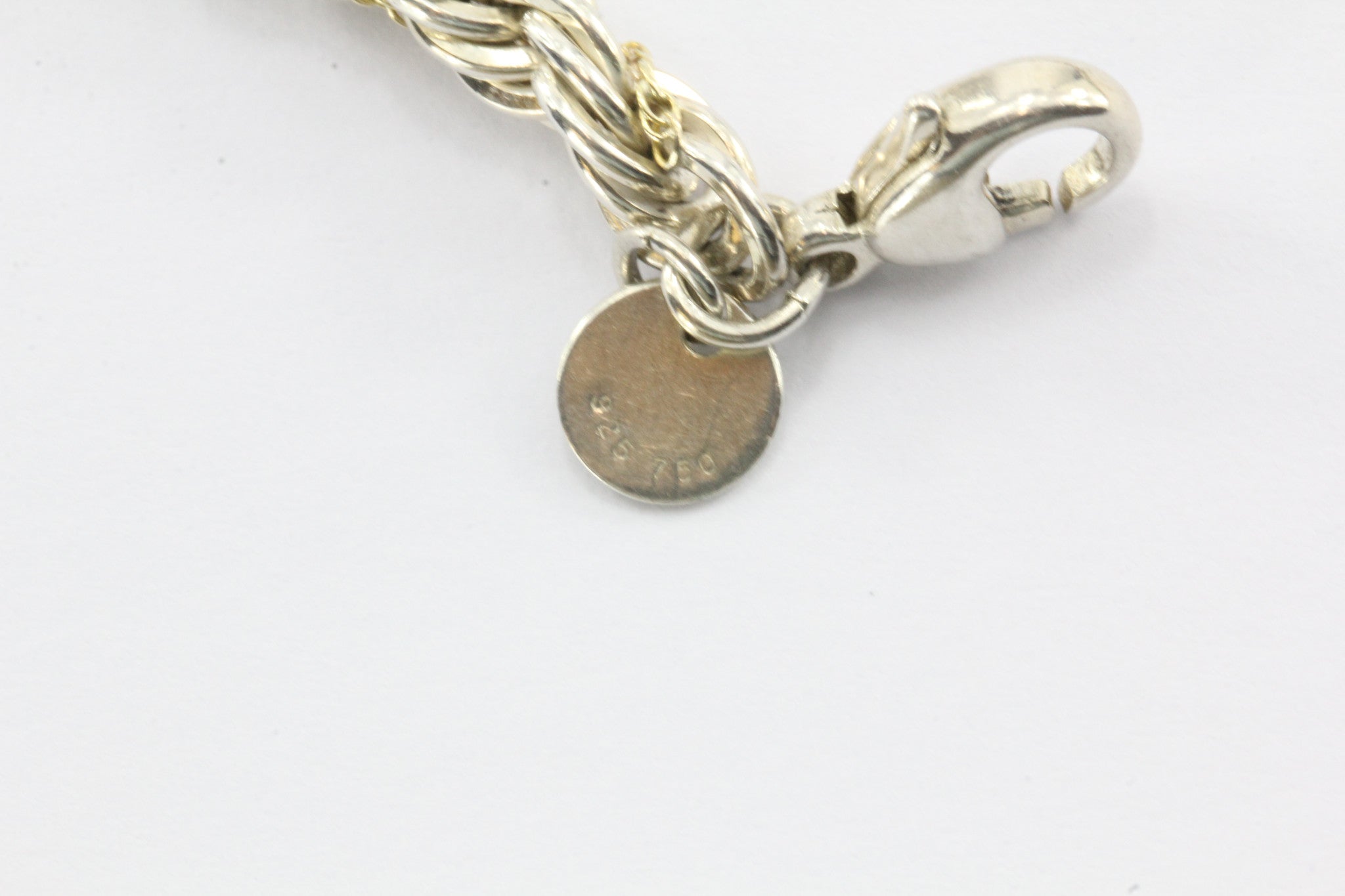 Tiffany & Co Sterling Silver & 18K Gold Rope Chain Wrap Bracelet - Queen May