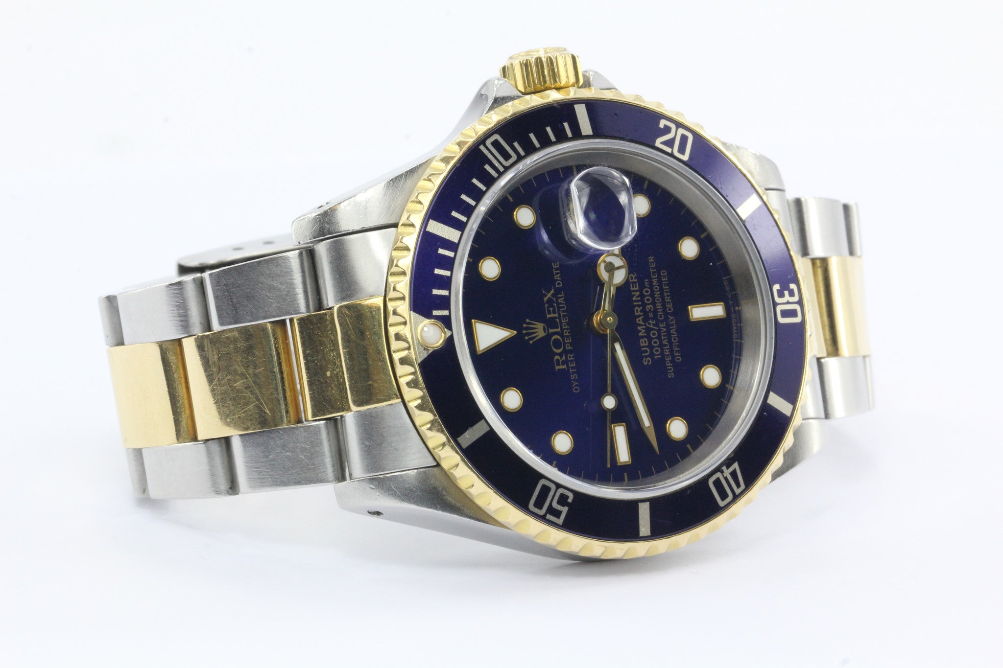 Rolex Submariner Model 16613 Oyster Stainless & 18K Gold Watch - Queen May