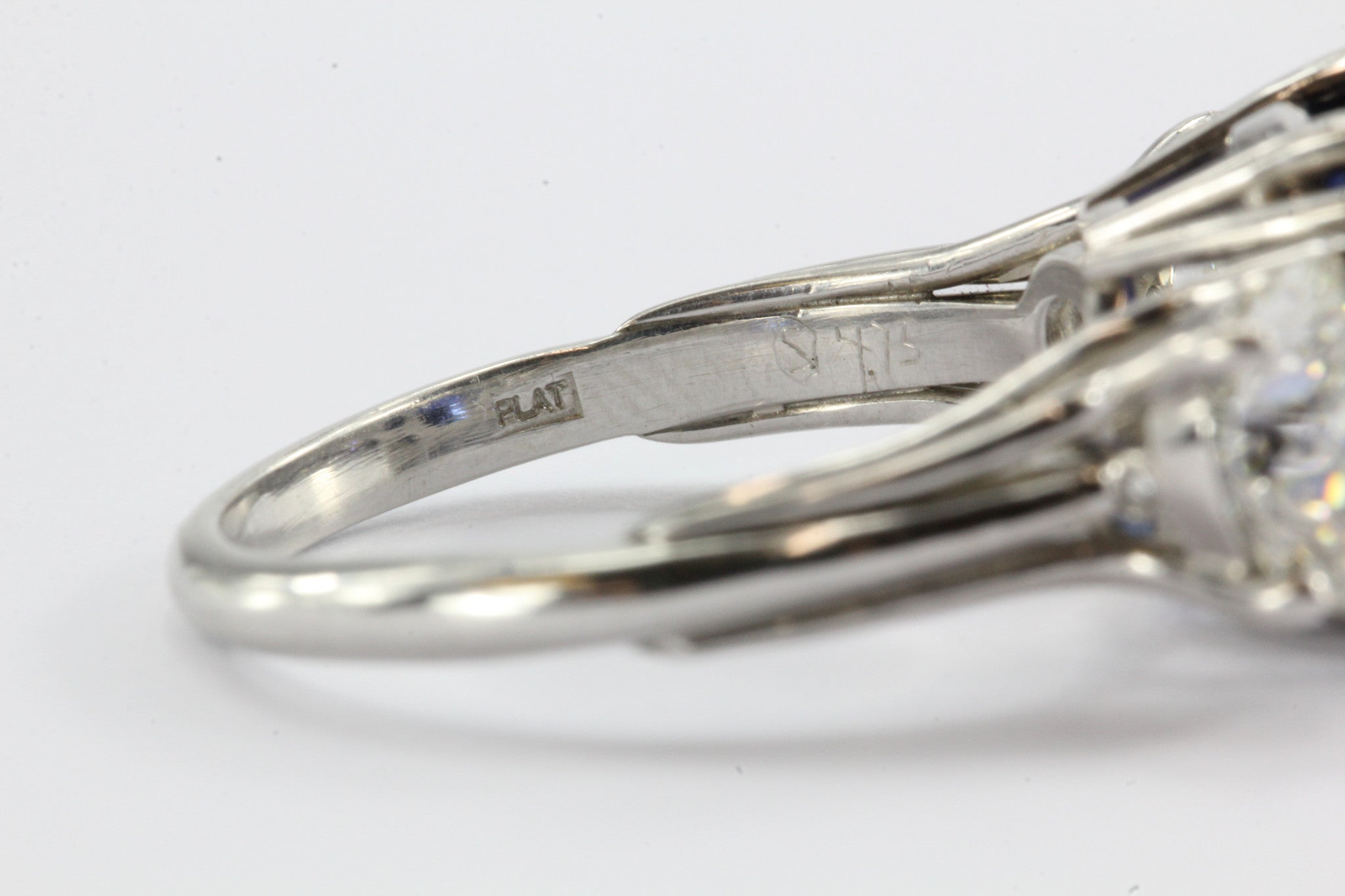 Natural AGL Intense Blue Sapphire and 2 Carat Diamond Ring - Queen May