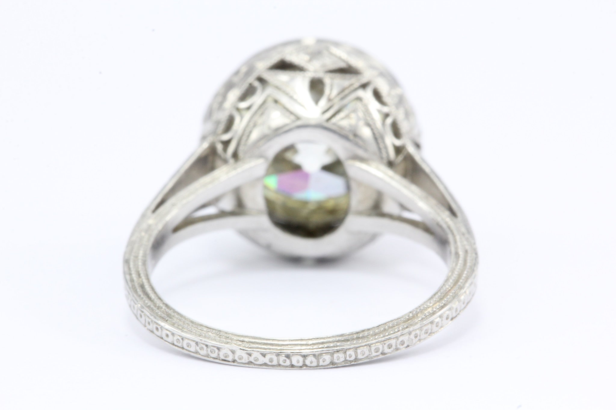 Circa 1915 Edwardian Platinum 3.57 Carat Old European Diamond Engagement Ring c.1915 - Queen May