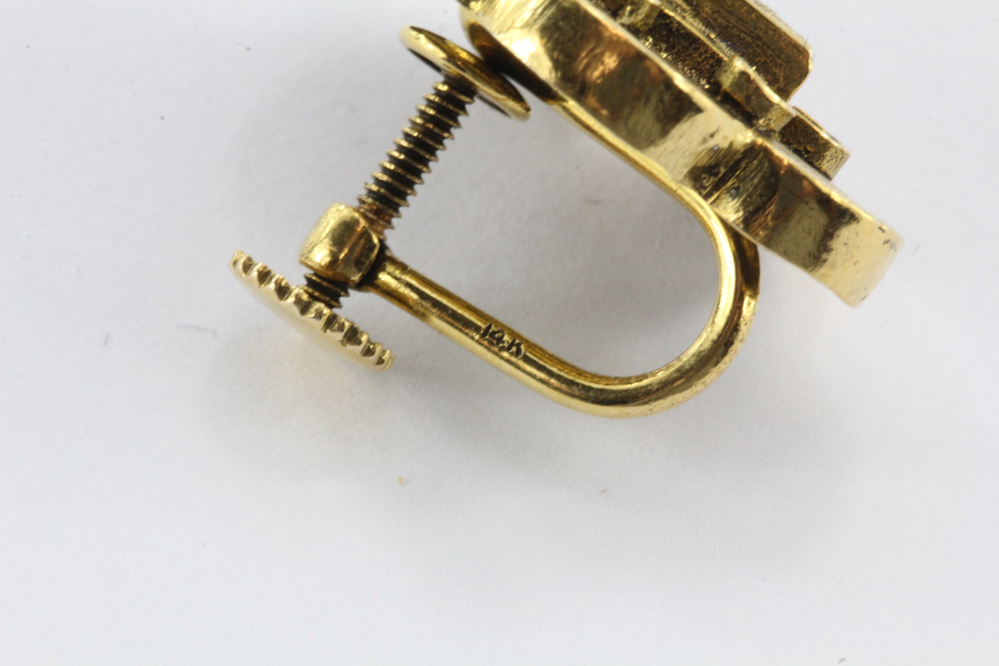 Vintage 14k Gold & Opal Victorian Revival Screw Back Earrings - Queen May