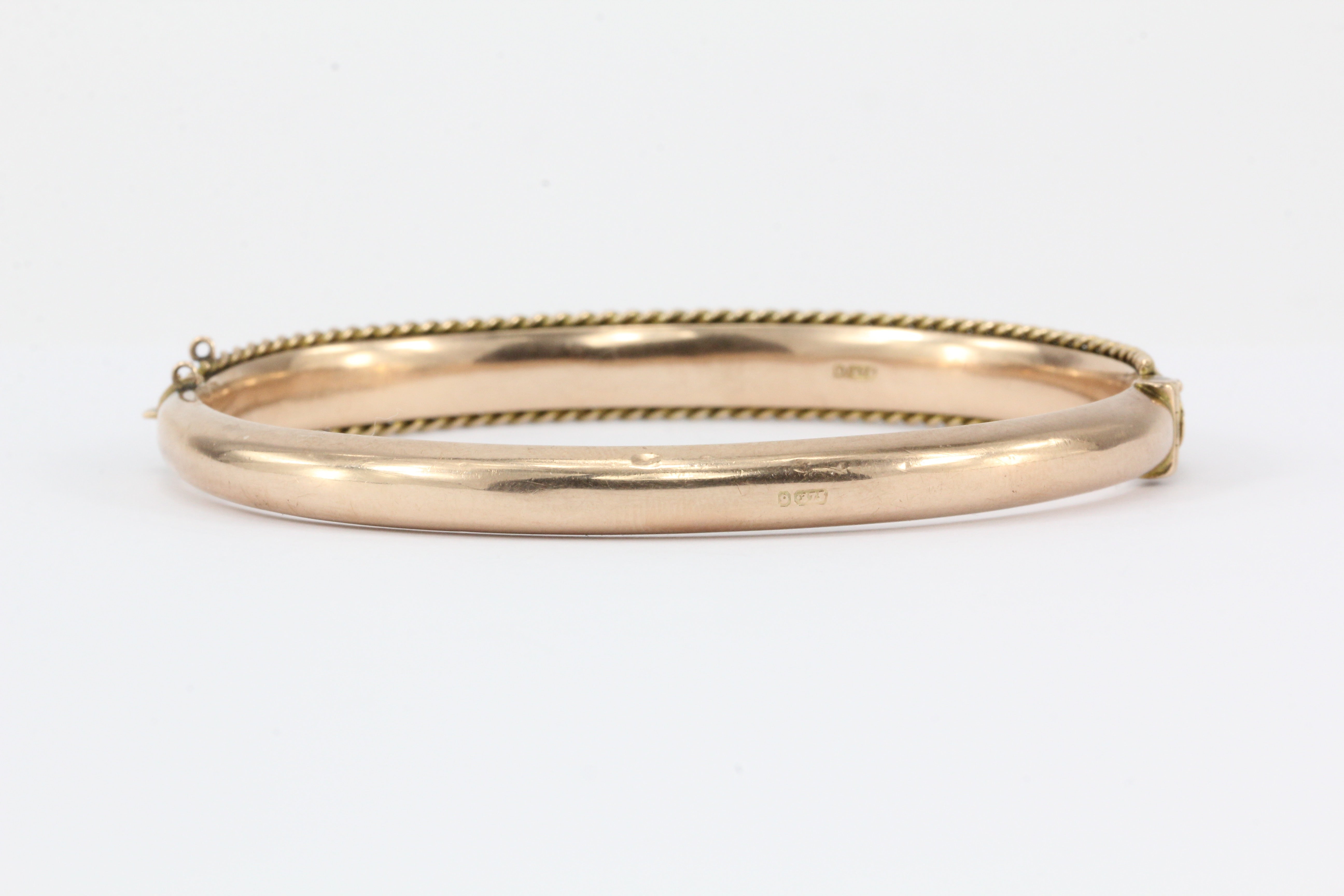 Edwardian Payton, Pepper & Sons 9 CT Ruby and Diamond Bangle Bracelet c.1902 - Queen May