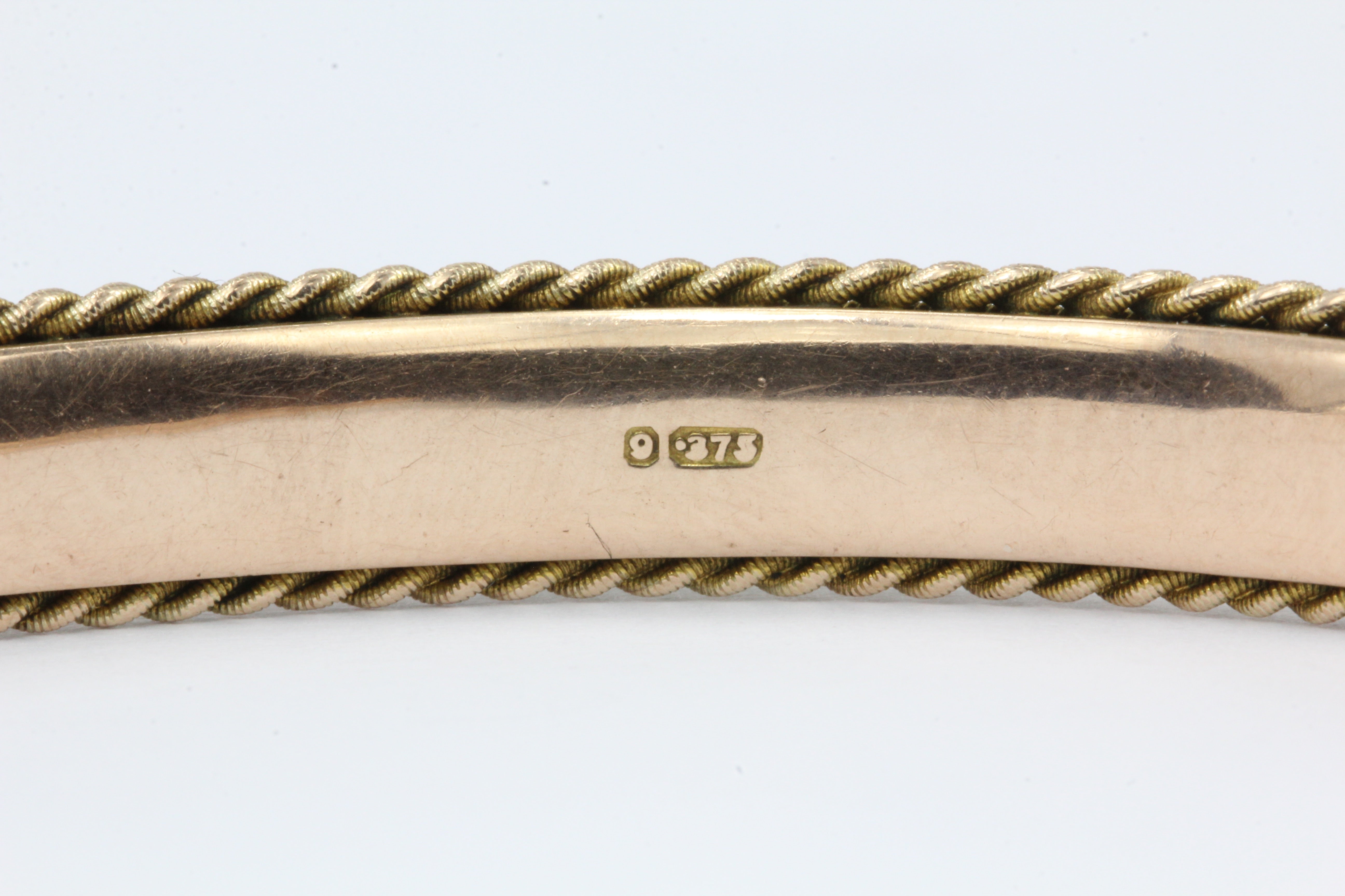 Edwardian Payton, Pepper & Sons 9 CT Ruby and Diamond Bangle Bracelet c.1902 - Queen May