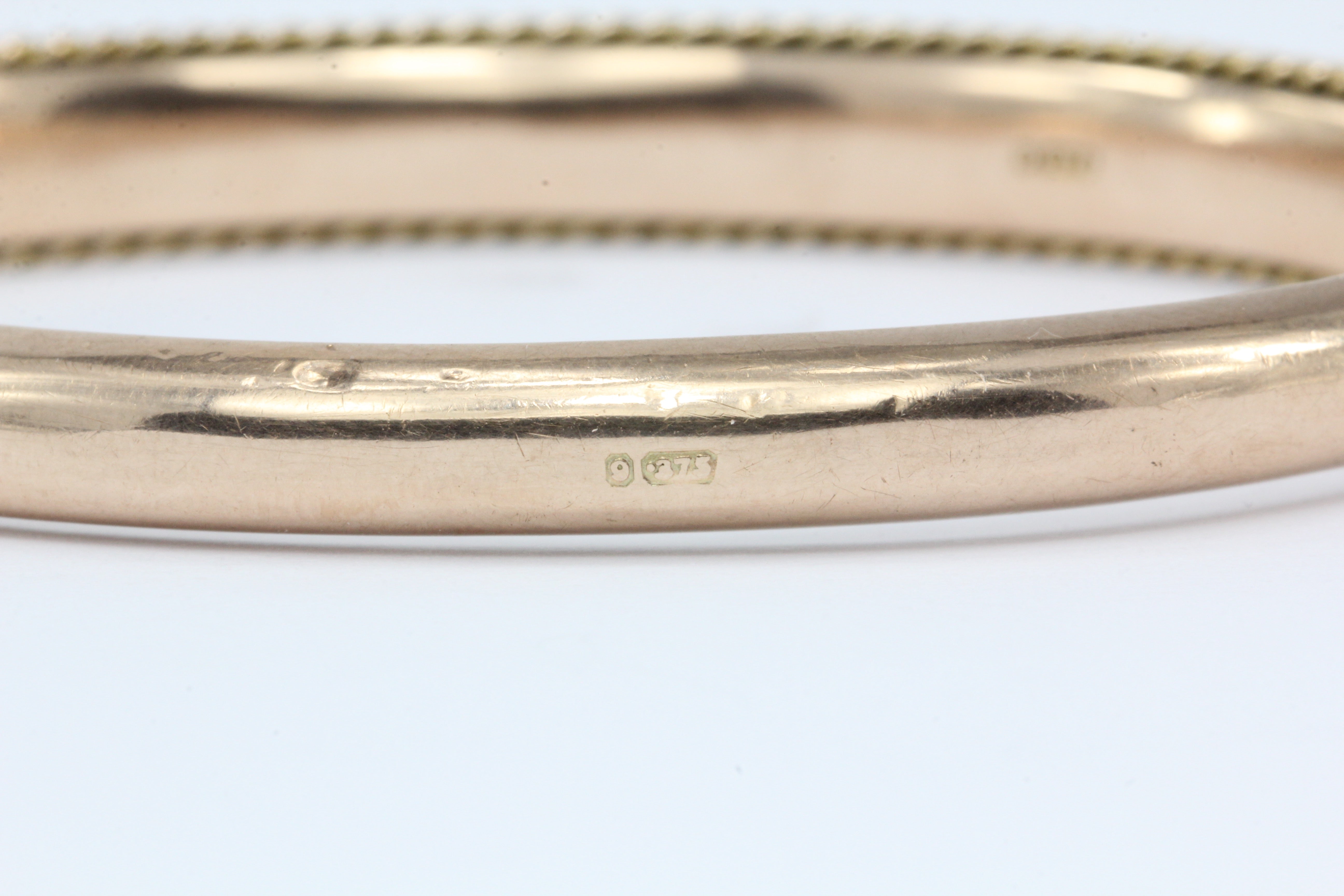 Edwardian Payton, Pepper & Sons 9 CT Ruby and Diamond Bangle Bracelet c.1902 - Queen May