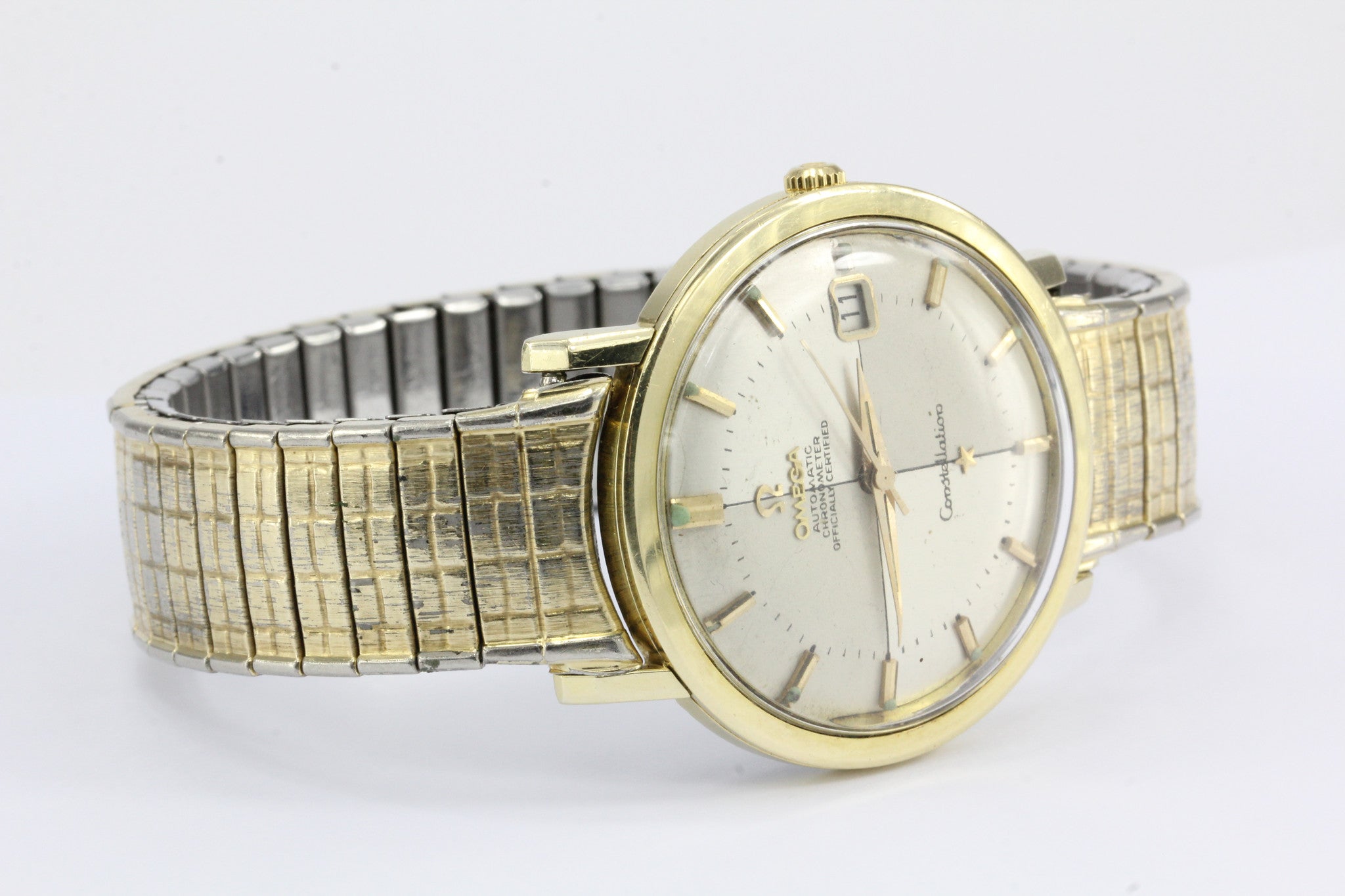 Omega Constellation Automatic Gold Tone 1963 Calendar Watch - Queen May