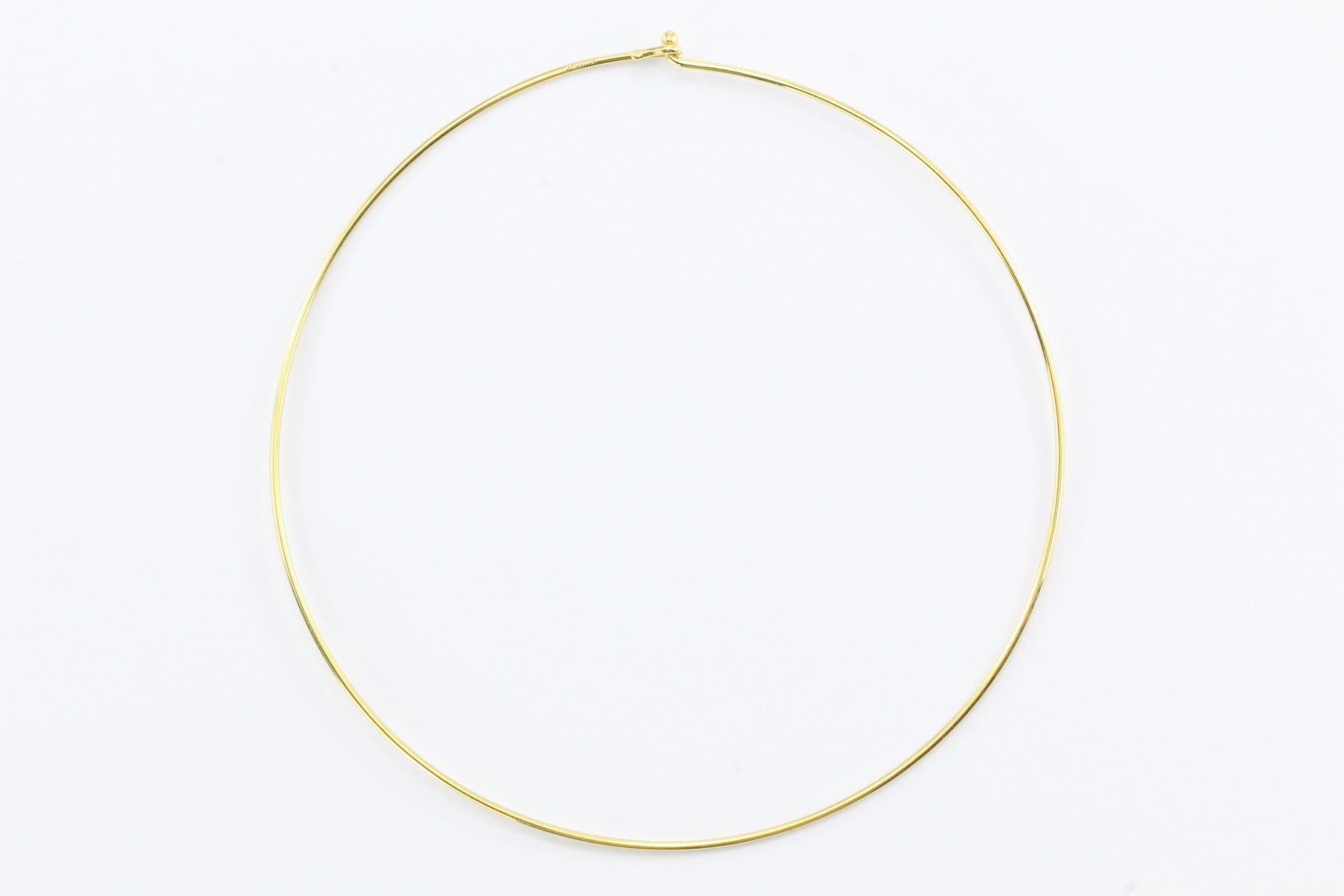 Tiffany & Co 18K Gold Simple Hook Collar Necklace - Queen May