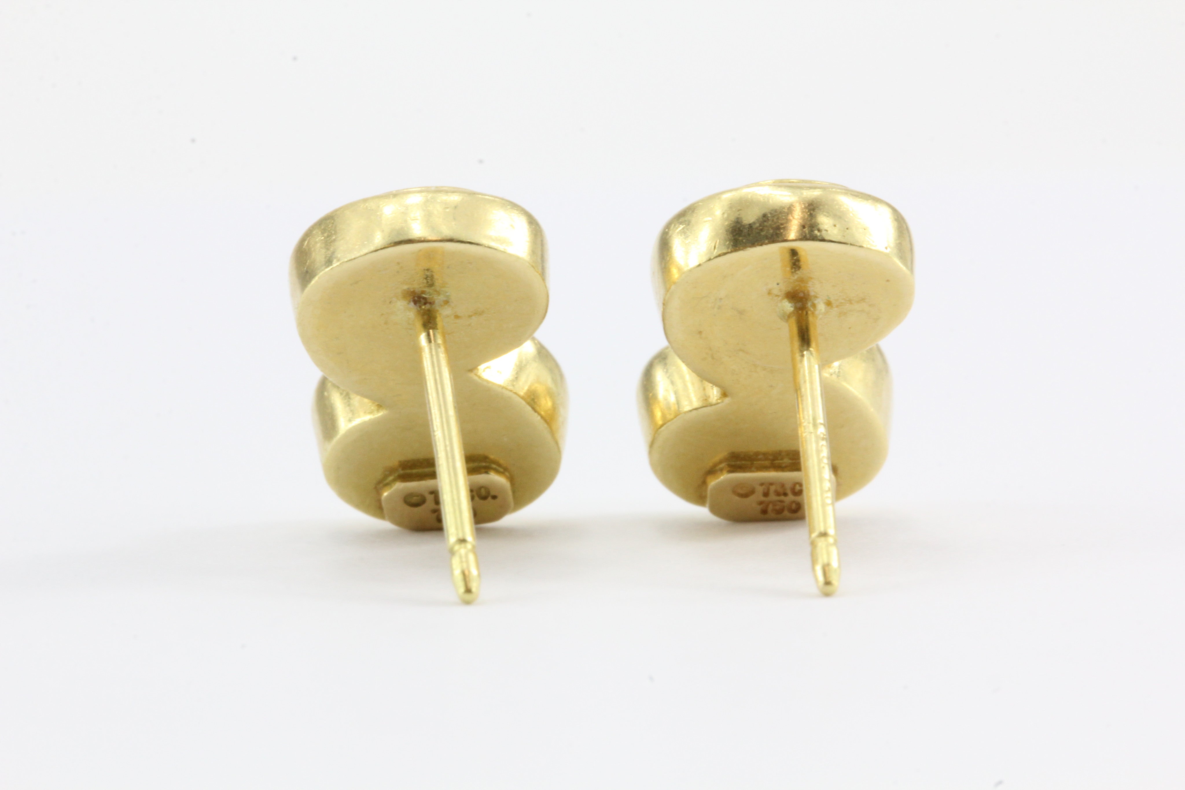 Tiffany & Co 18K Yellow Gold Swirl Earrings - Queen May