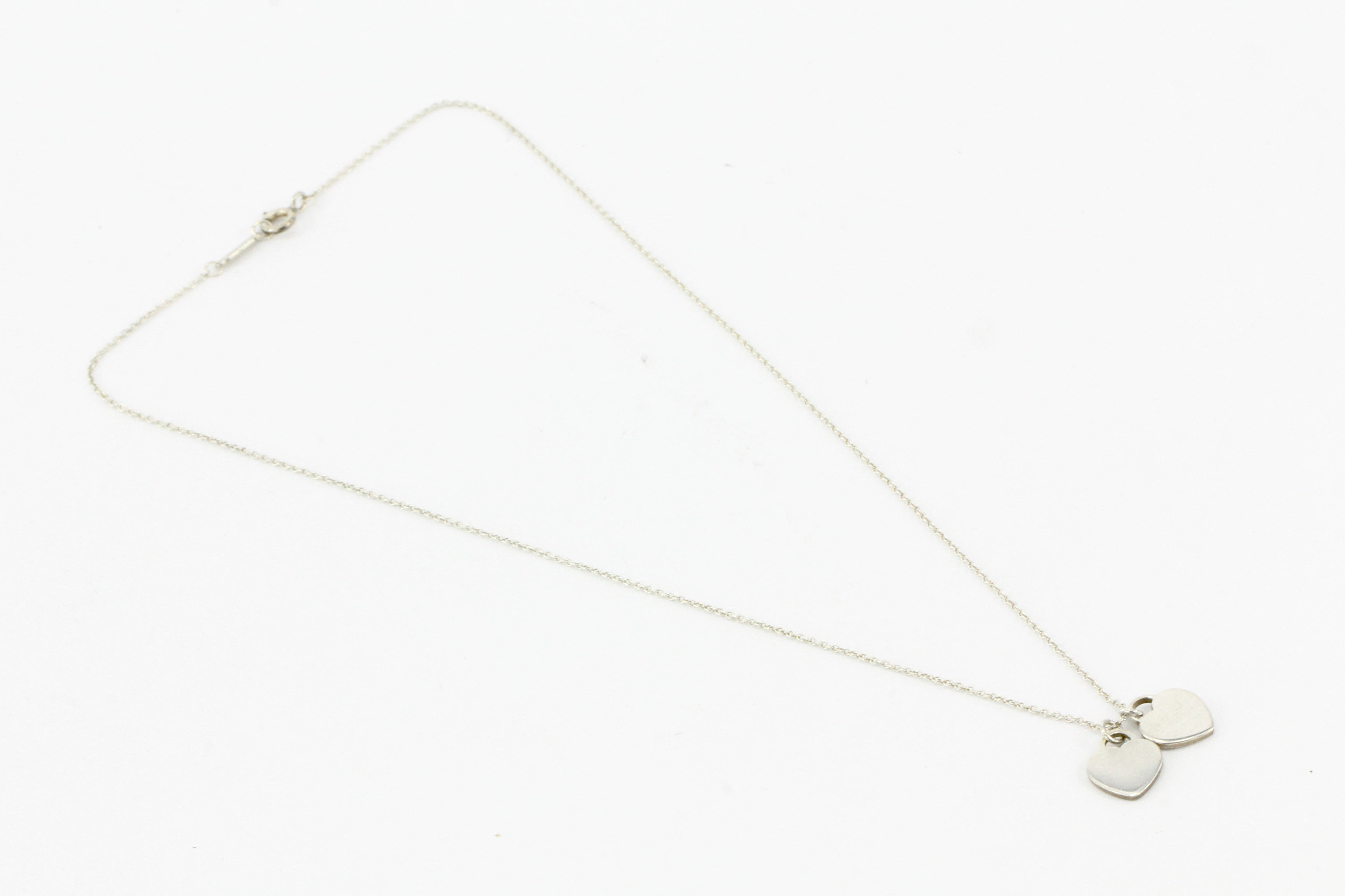 Tiffany & Co. Enamel  Sterling Silver Heart Pendant Necklace - Queen May