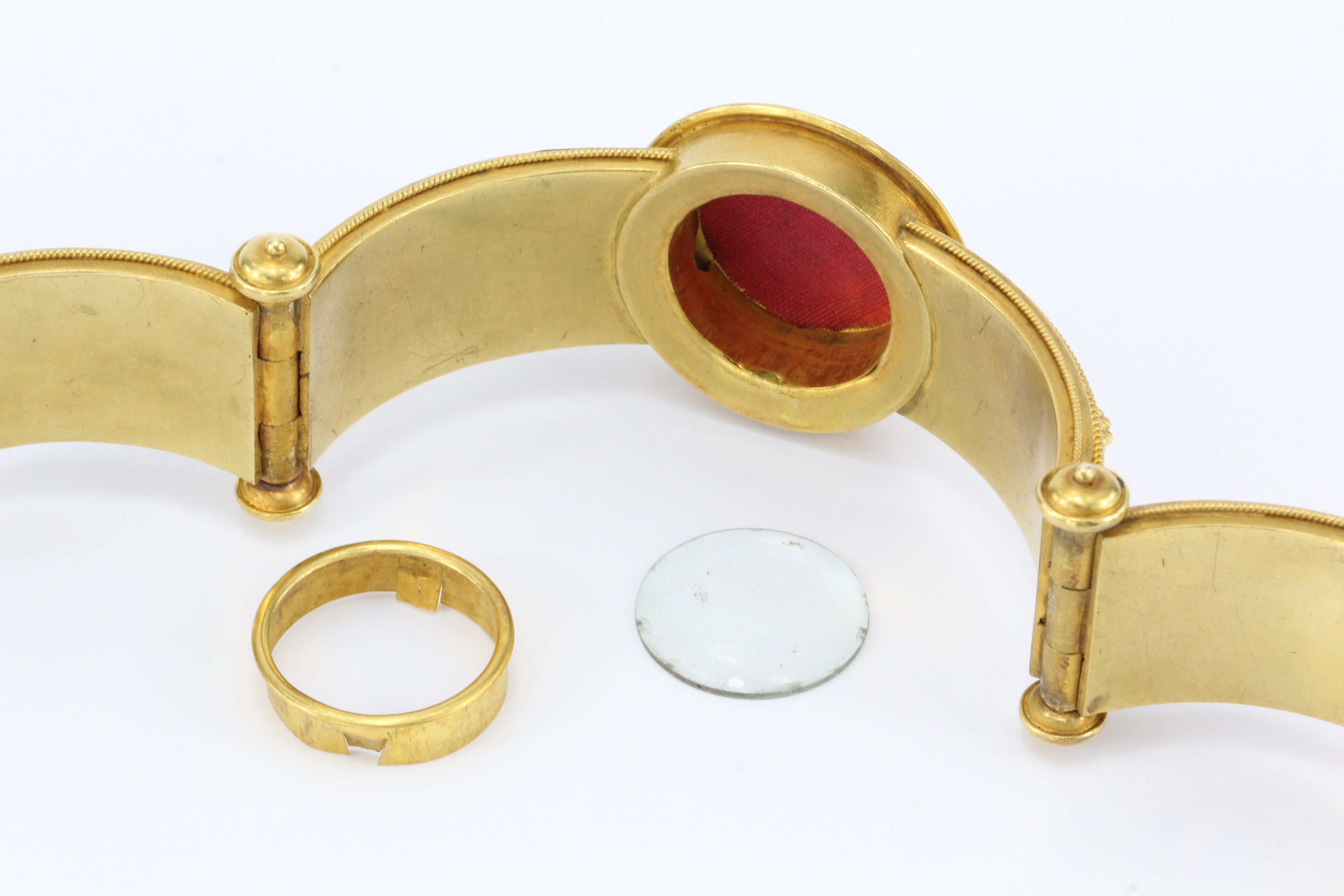 Victorian 22k Gold Etruscan Revival Grape Bangle Bracelet c.1870 - Queen May