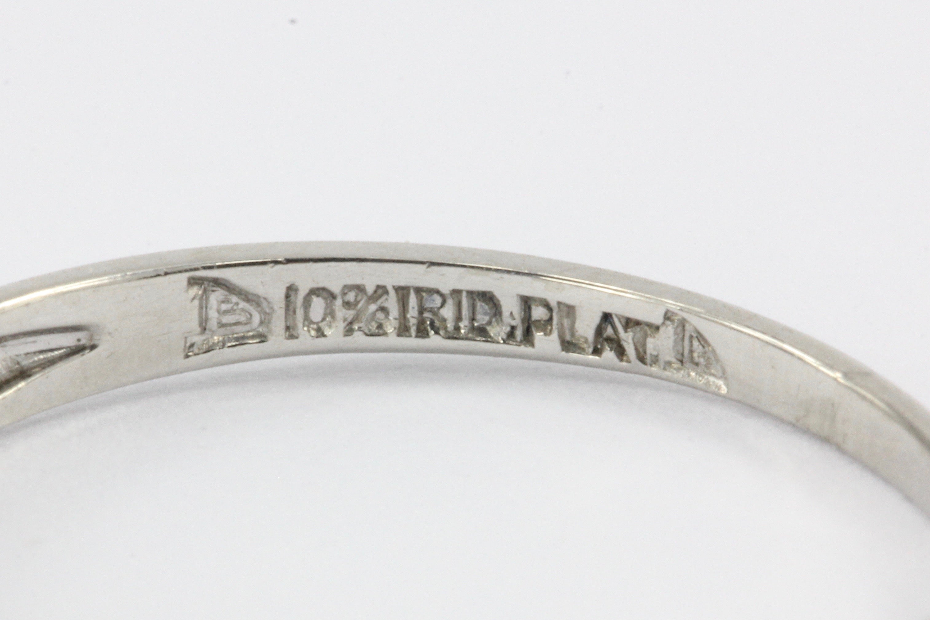 Art Deco Platinum .25 CTW Diamond Half Band Size 5.5 - Queen May