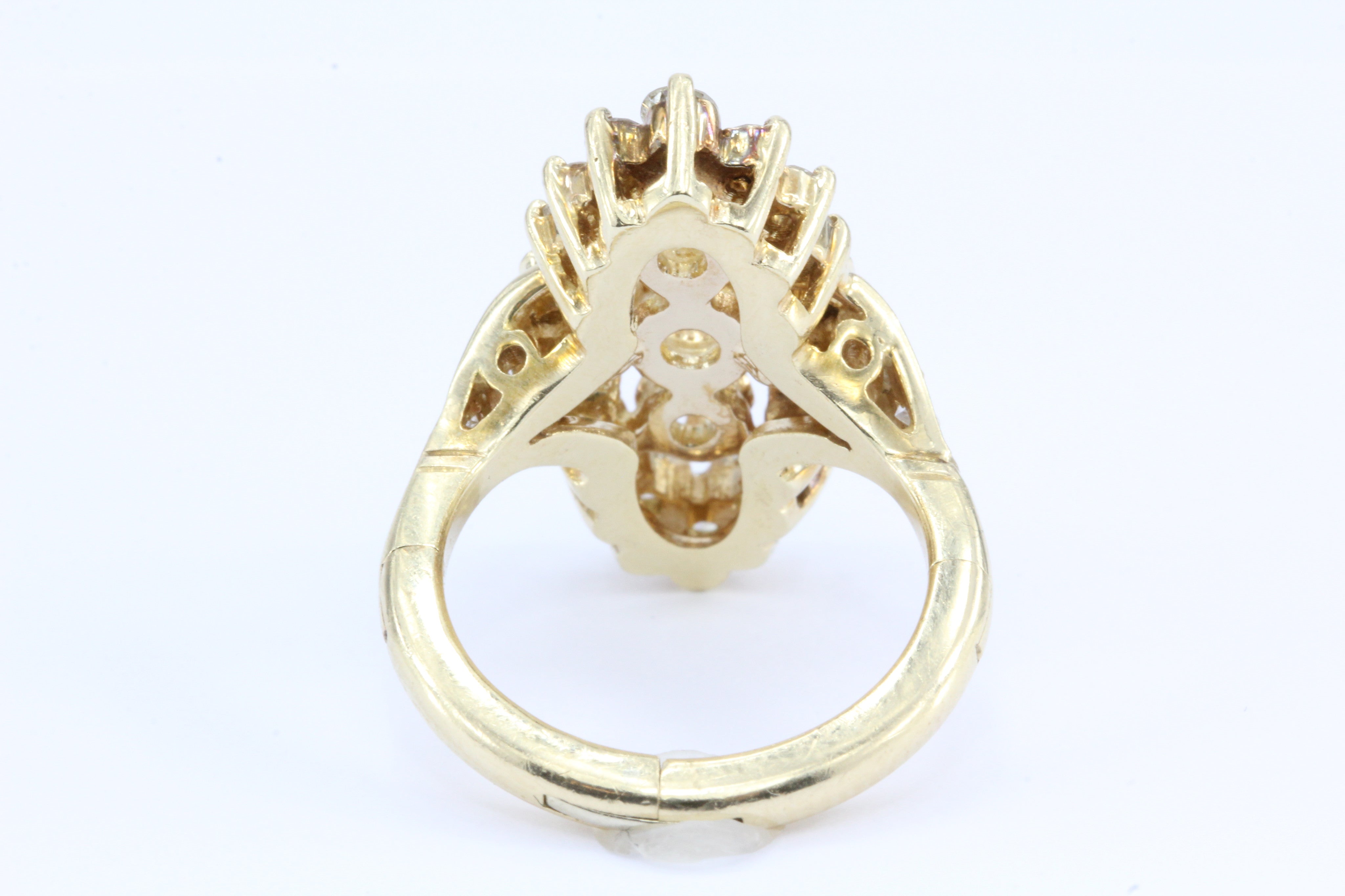 Victorian Revival 14K Gold Diamond Ring - Queen May