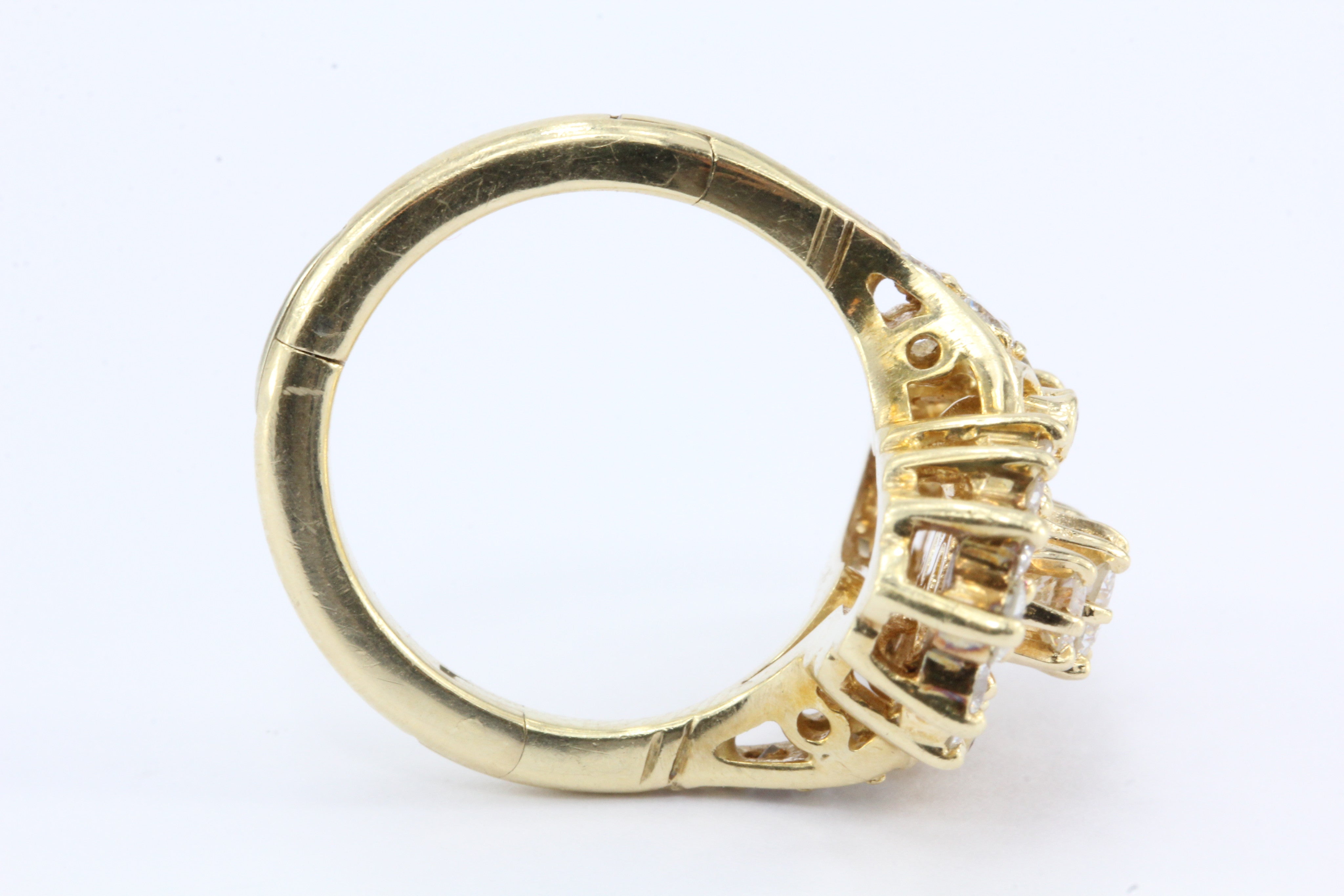 Victorian Revival 14K Gold Diamond Ring - Queen May