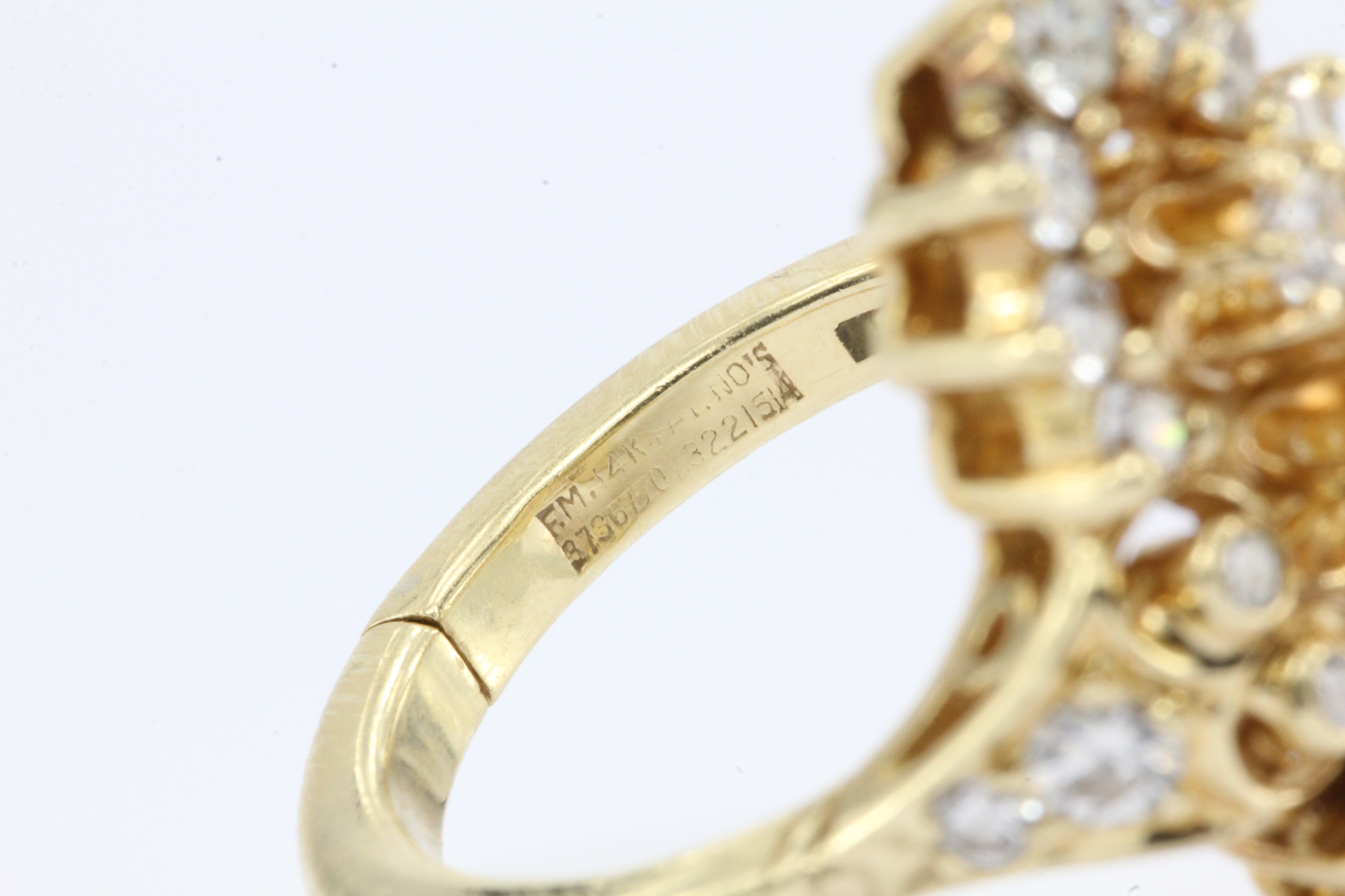 Victorian Revival 14K Gold Diamond Ring - Queen May