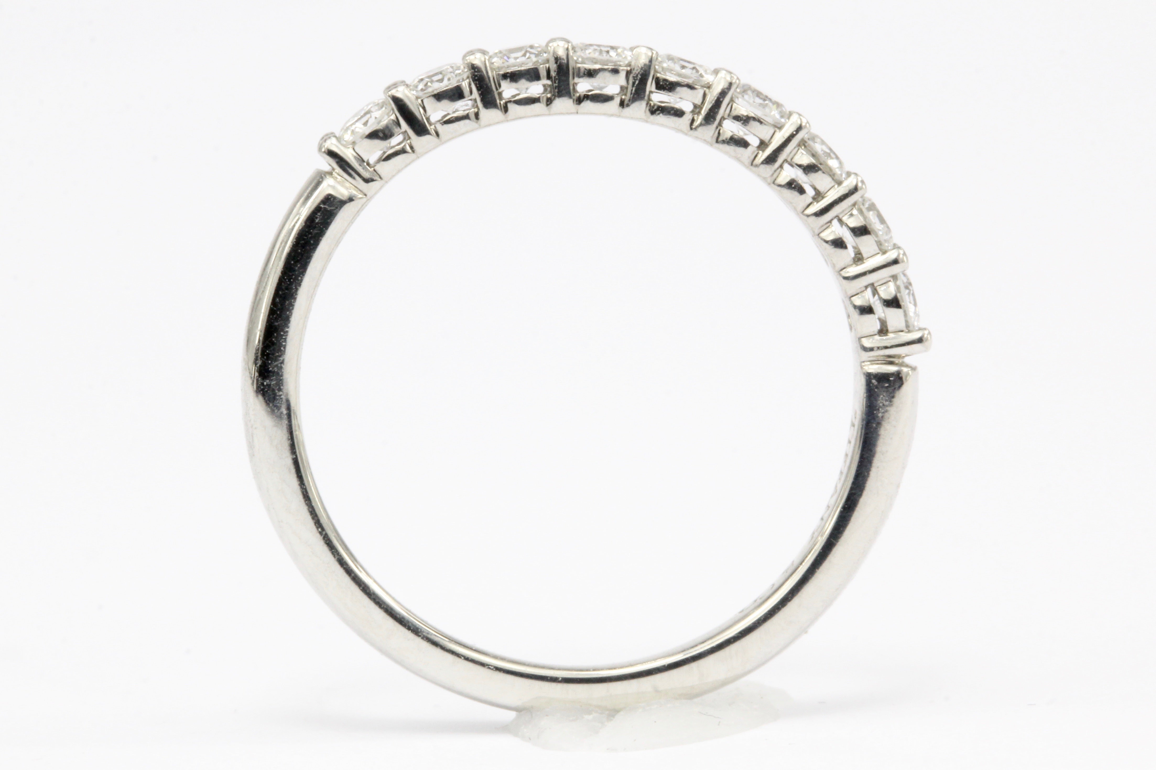 Tiffany & Co Platinum Embrace Diamond Half Band Ring Size 4 - Queen May
