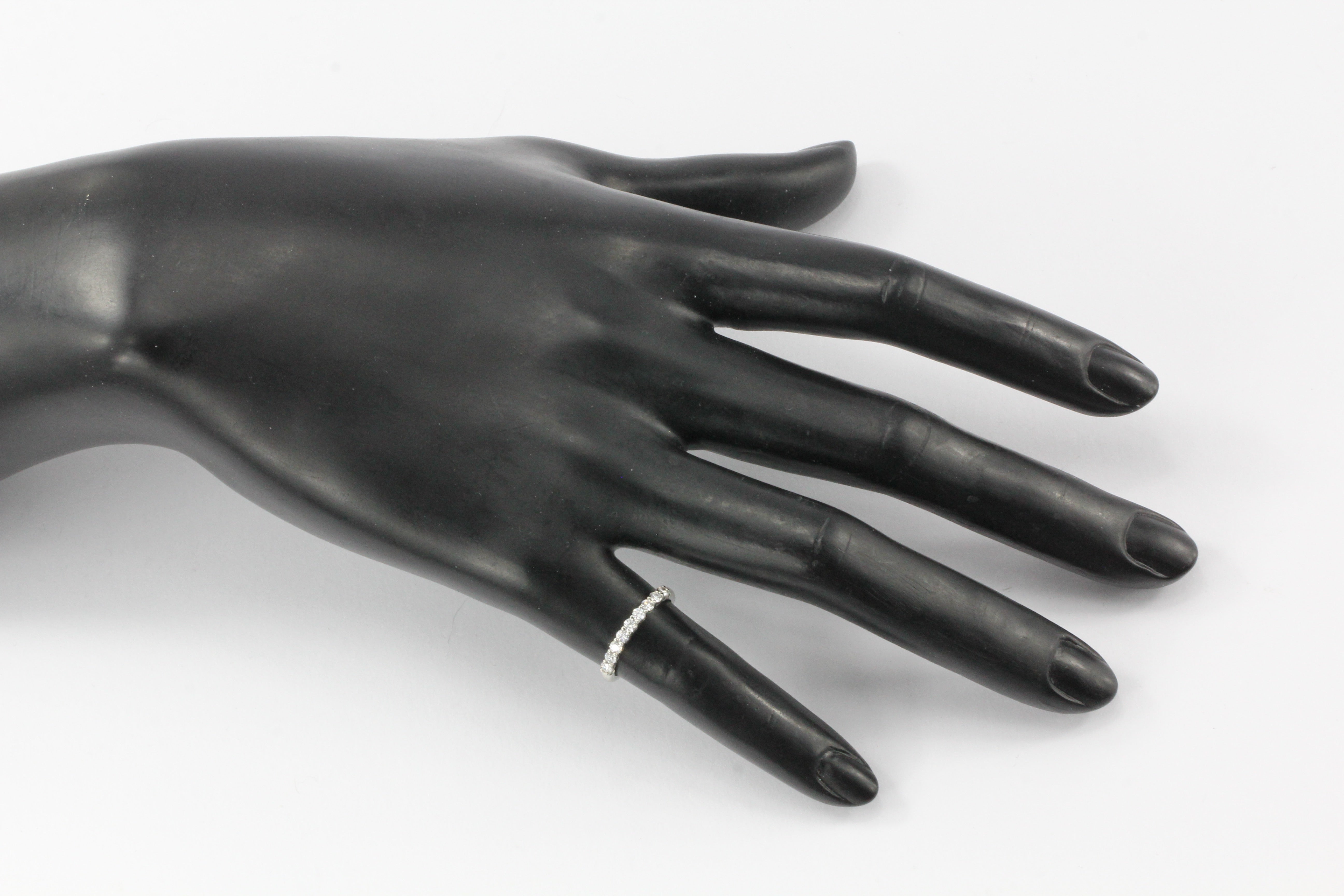 Tiffany & Co Platinum Embrace Diamond Half Band Ring Size 4 - Queen May