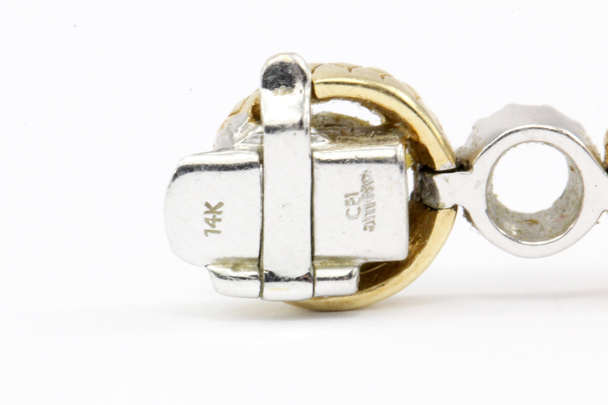 14K Yellow & White Gold Diamond Bracelet - Queen May