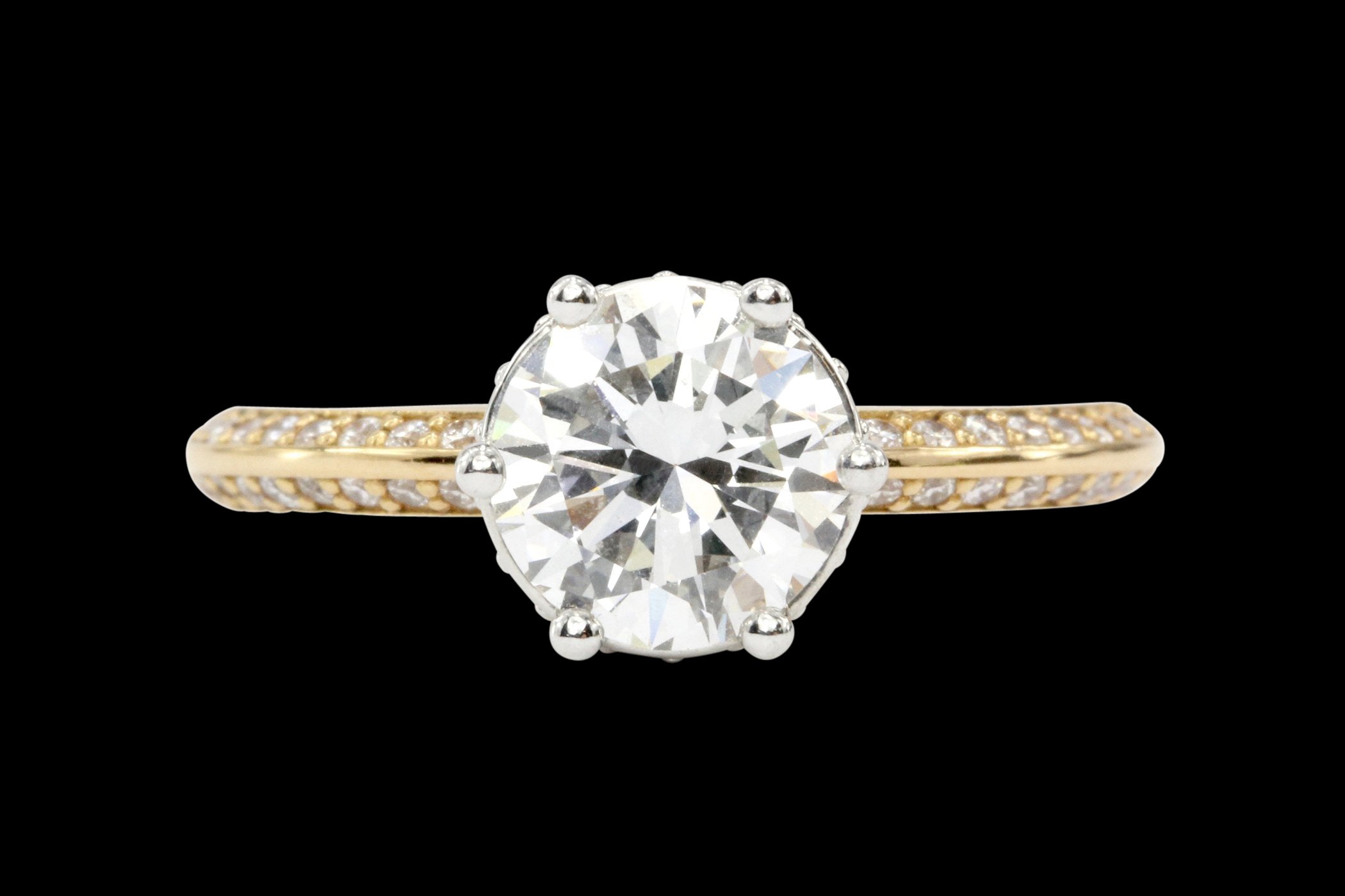 New 18K Rose Gold 1.35 Carat Diamond Engagement Ring GIA Certified - Queen May
