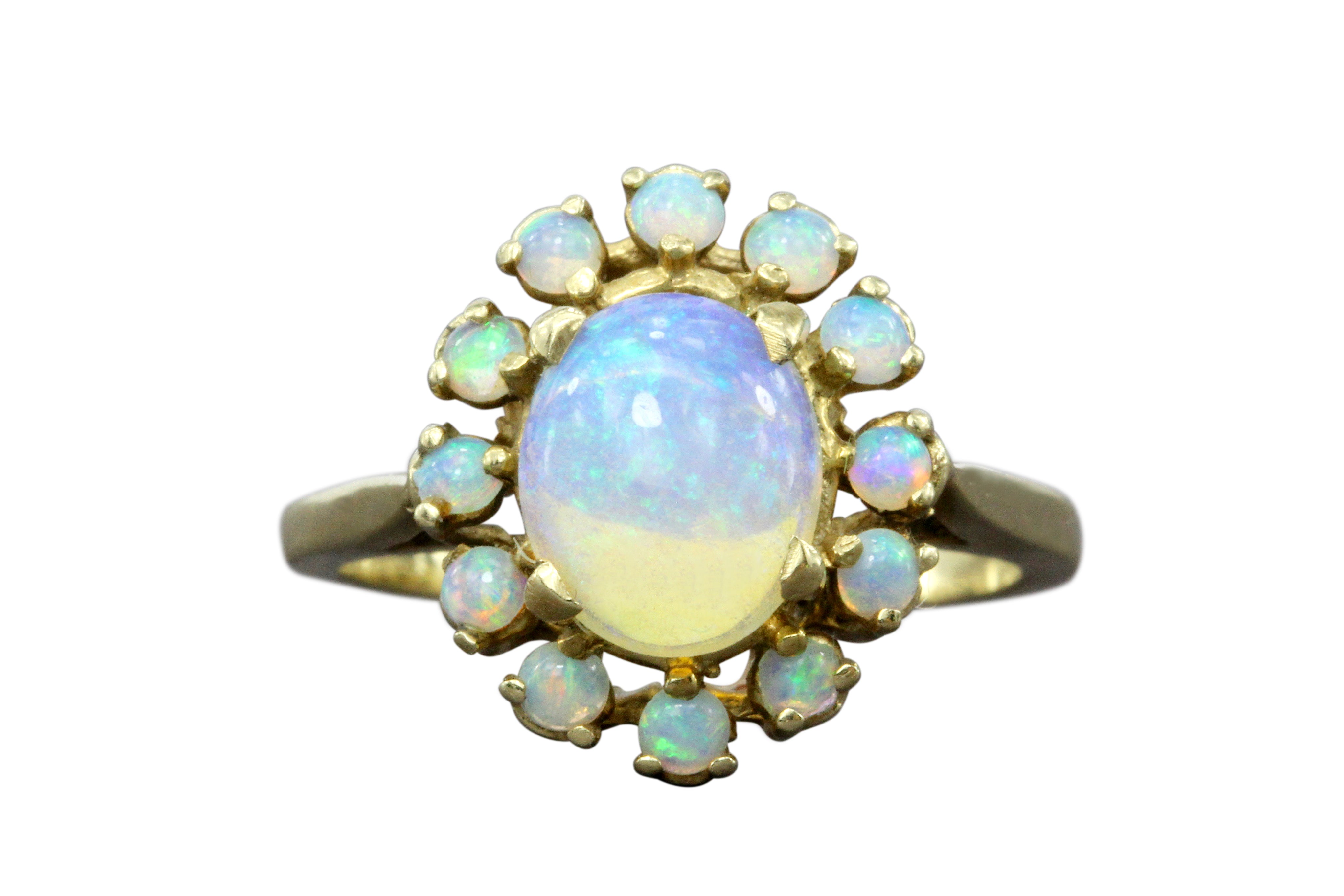14K 1.06 Carat Cabochon Opal Ring - Queen May
