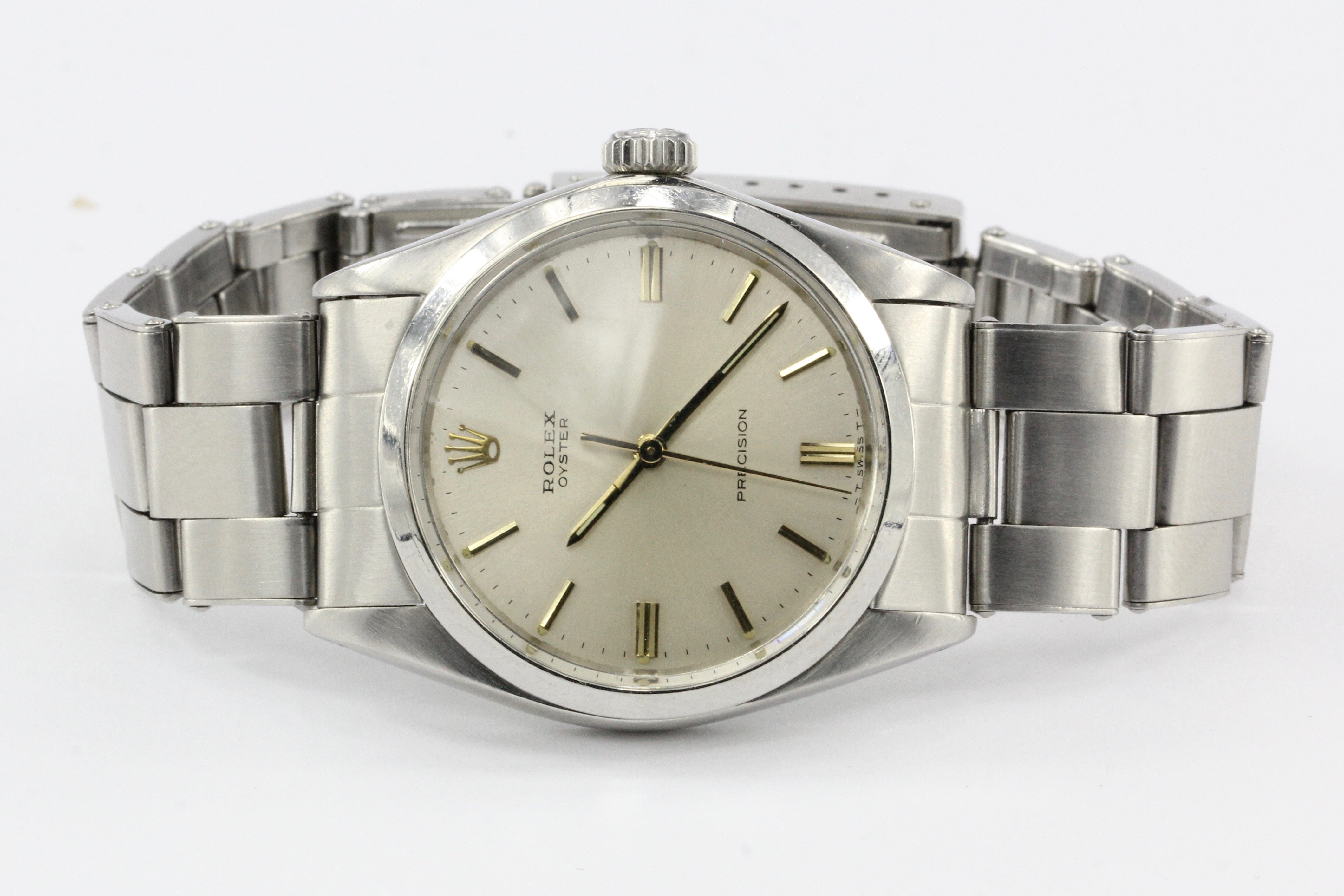 Rolex Oyster Precision 34mm 6426 Movement Stainless Mens Watch c.1964 - Queen May