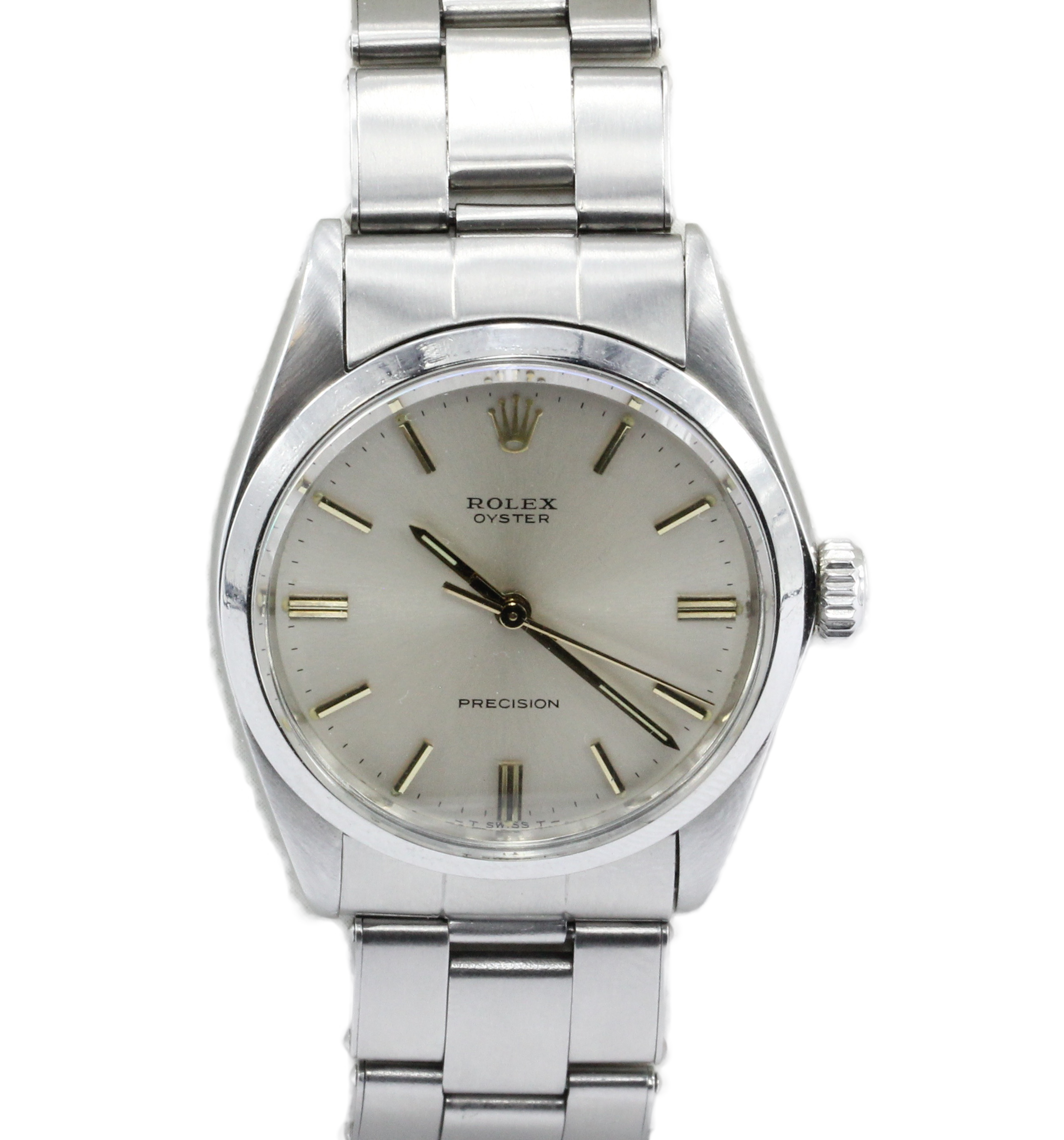Rolex Oyster Precision 34mm 6426 Movement Stainless Mens Watch c.1964 - Queen May