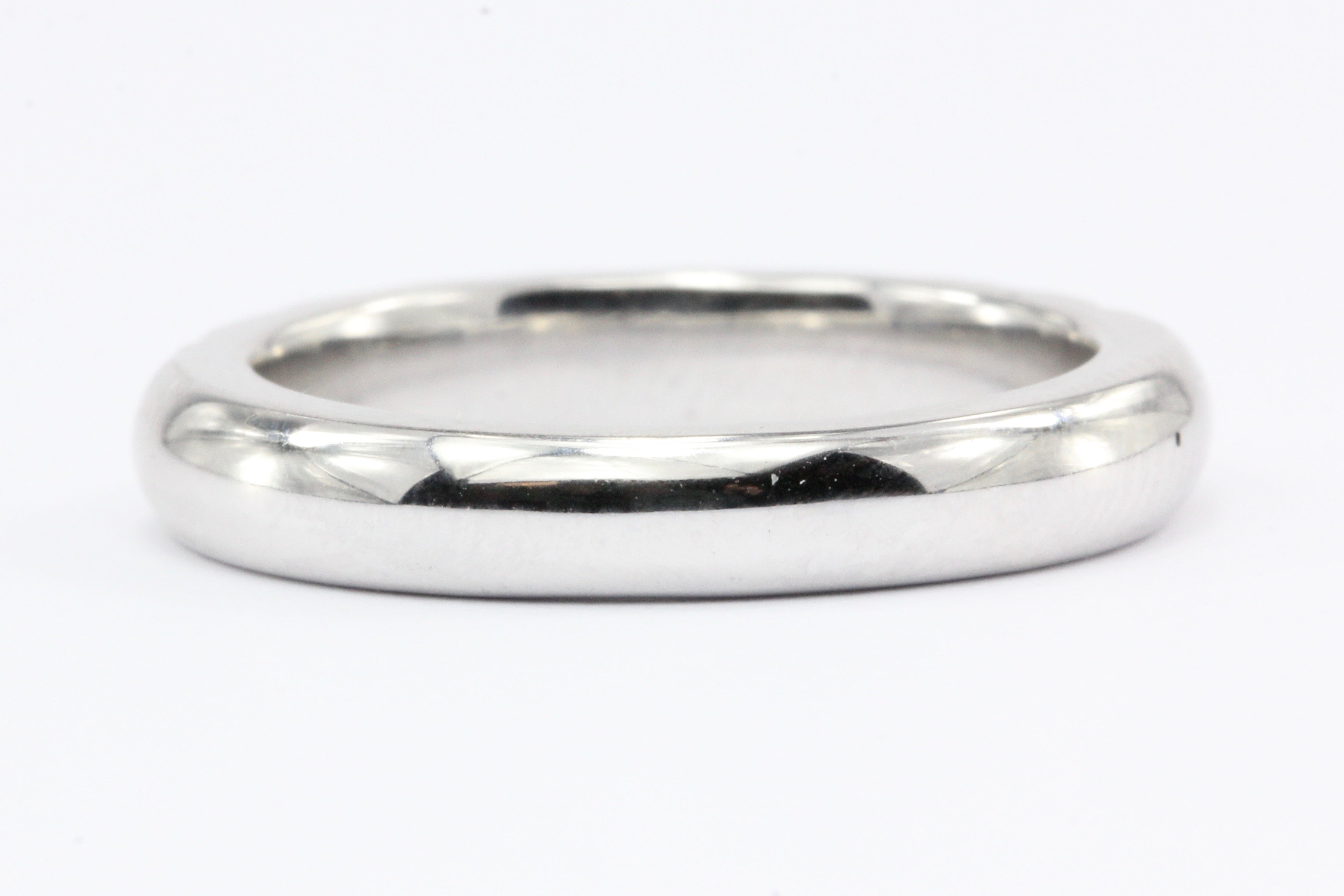 14K White Gold 1 Carat Diamond Half Eternity Band Ring Size 6.25 - Queen May