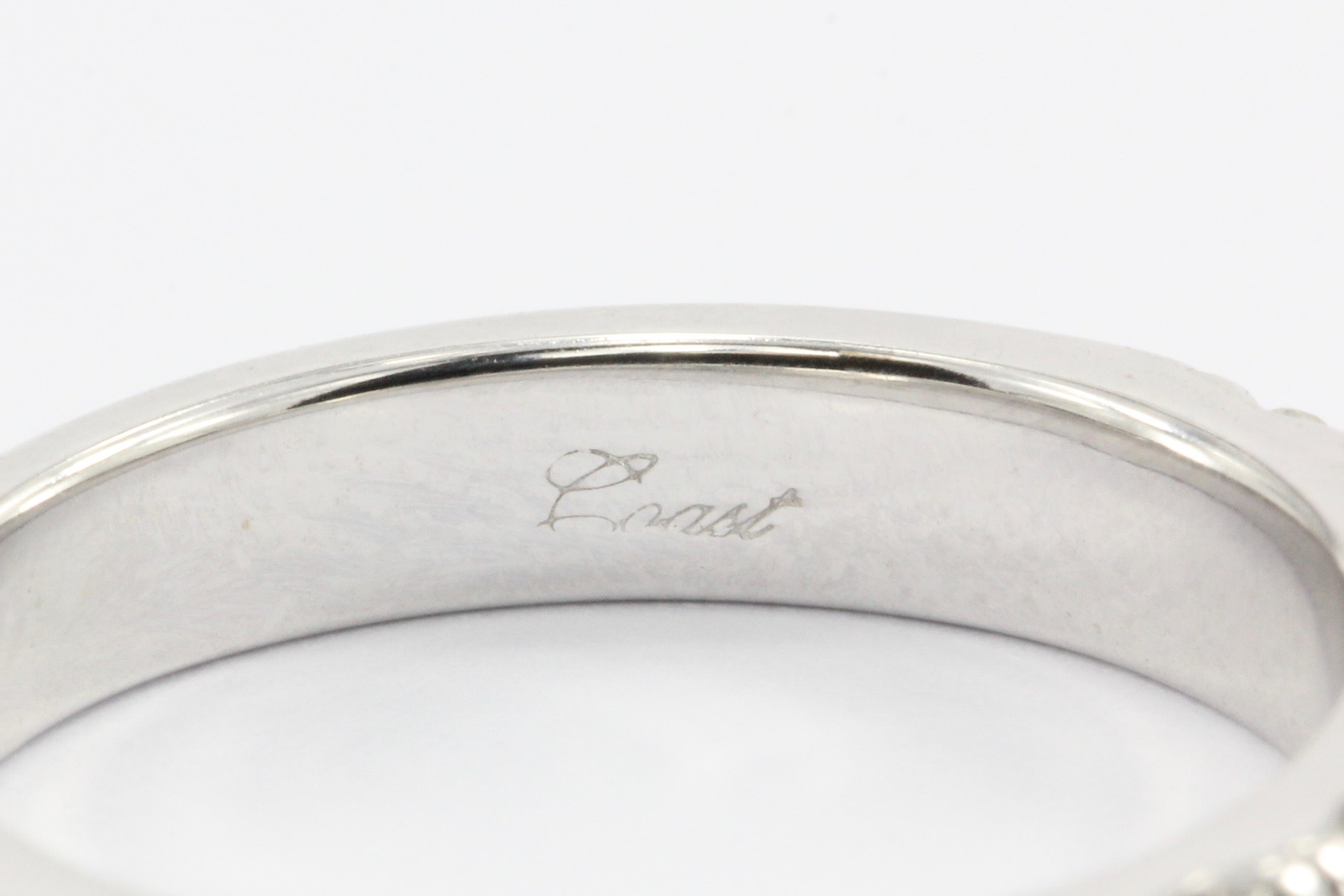 14K White Gold 1 Carat Diamond Half Eternity Band Ring Size 6.25 - Queen May