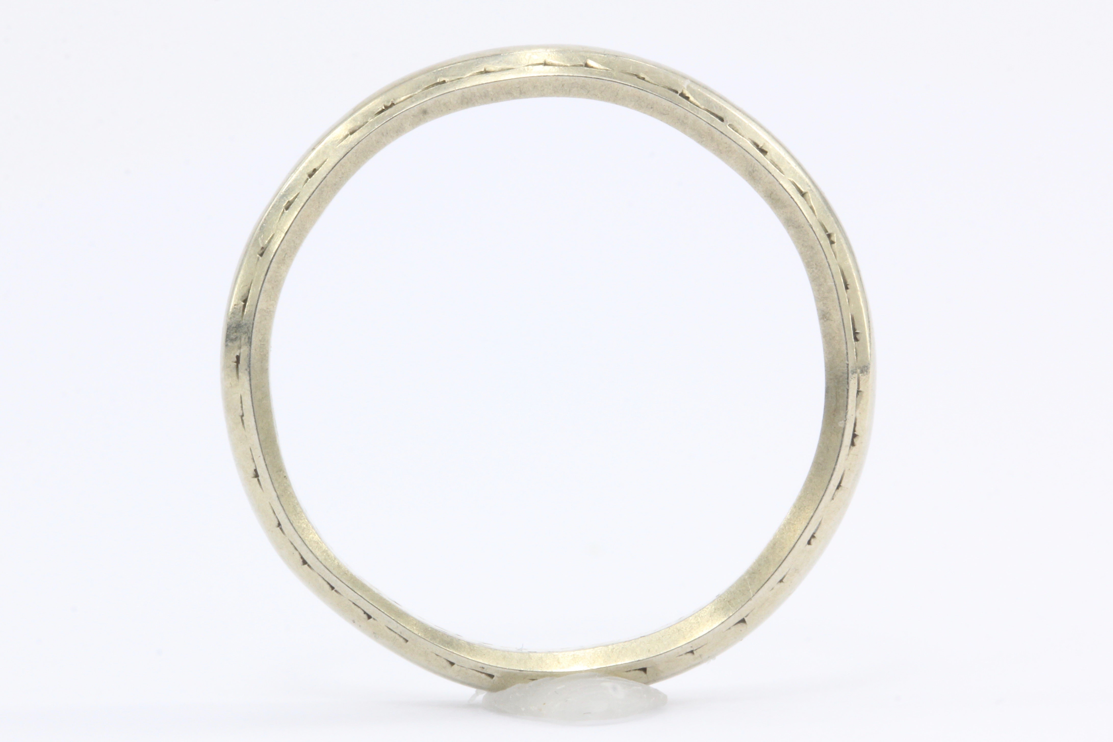 Art Deco Platinum + 18K Gold Band Ring Size 7 c.1919 - Queen May