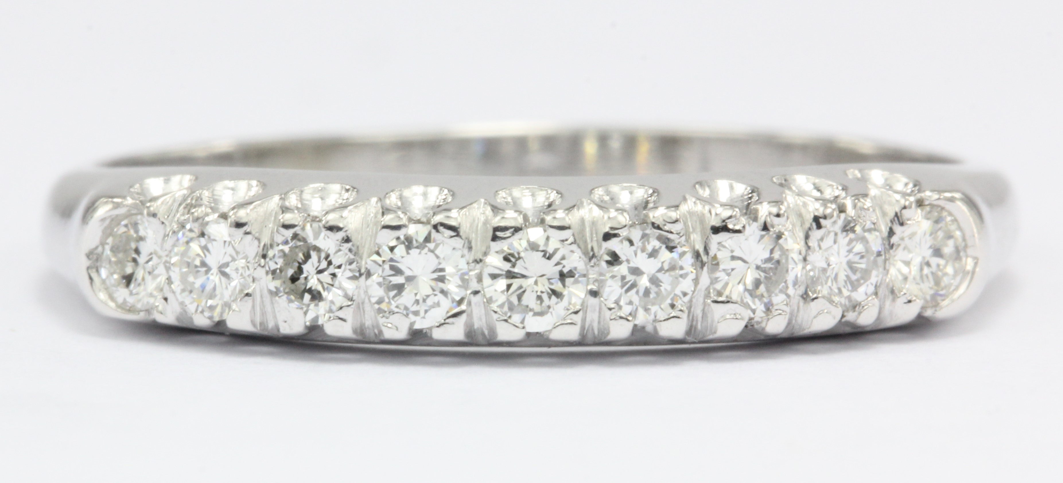 Platinum 1/2 CTW Diamond Ring Wedding Band - Queen May