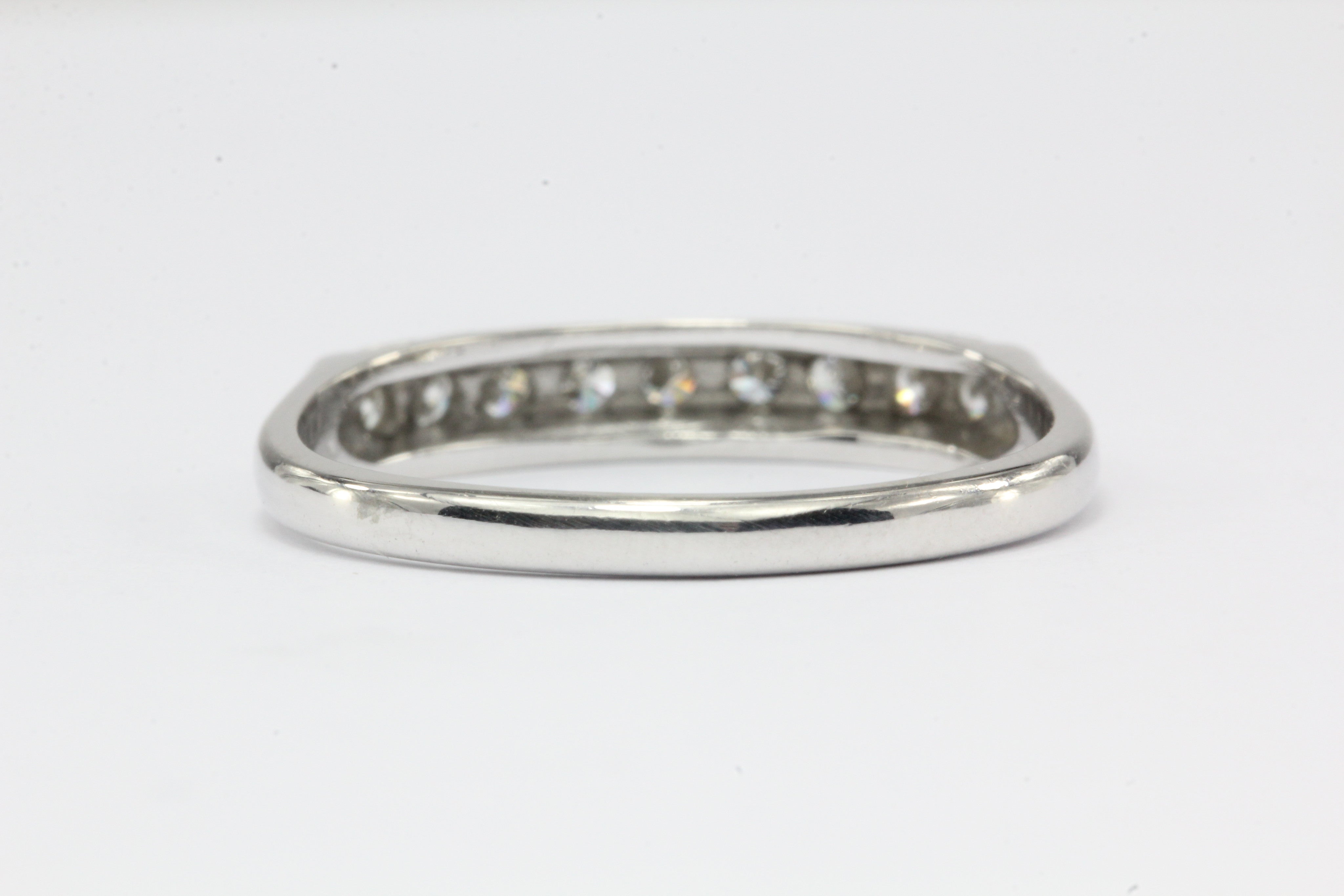Platinum 1/2 CTW Diamond Ring Wedding Band - Queen May