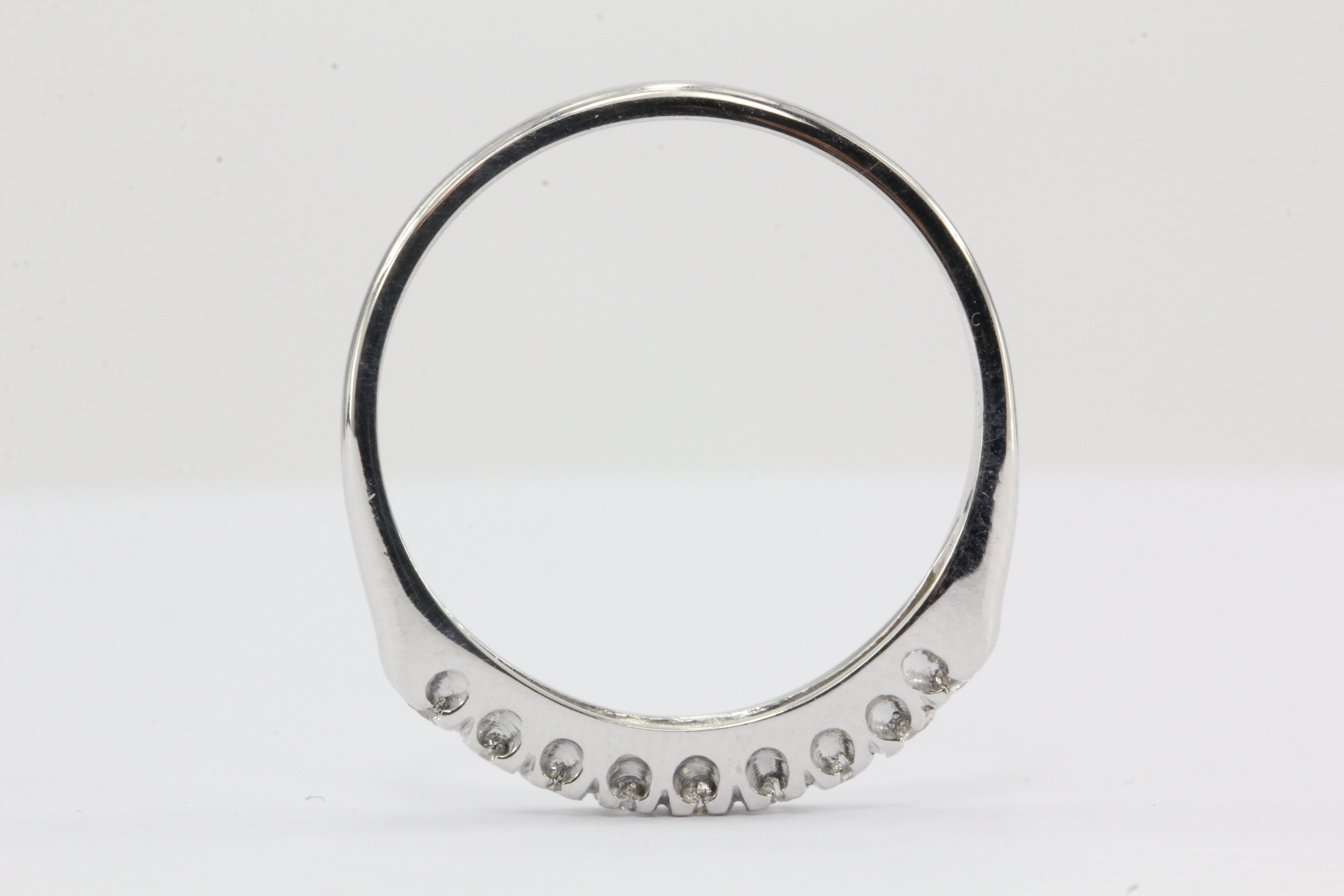 Platinum 1/2 CTW Diamond Ring Wedding Band - Queen May