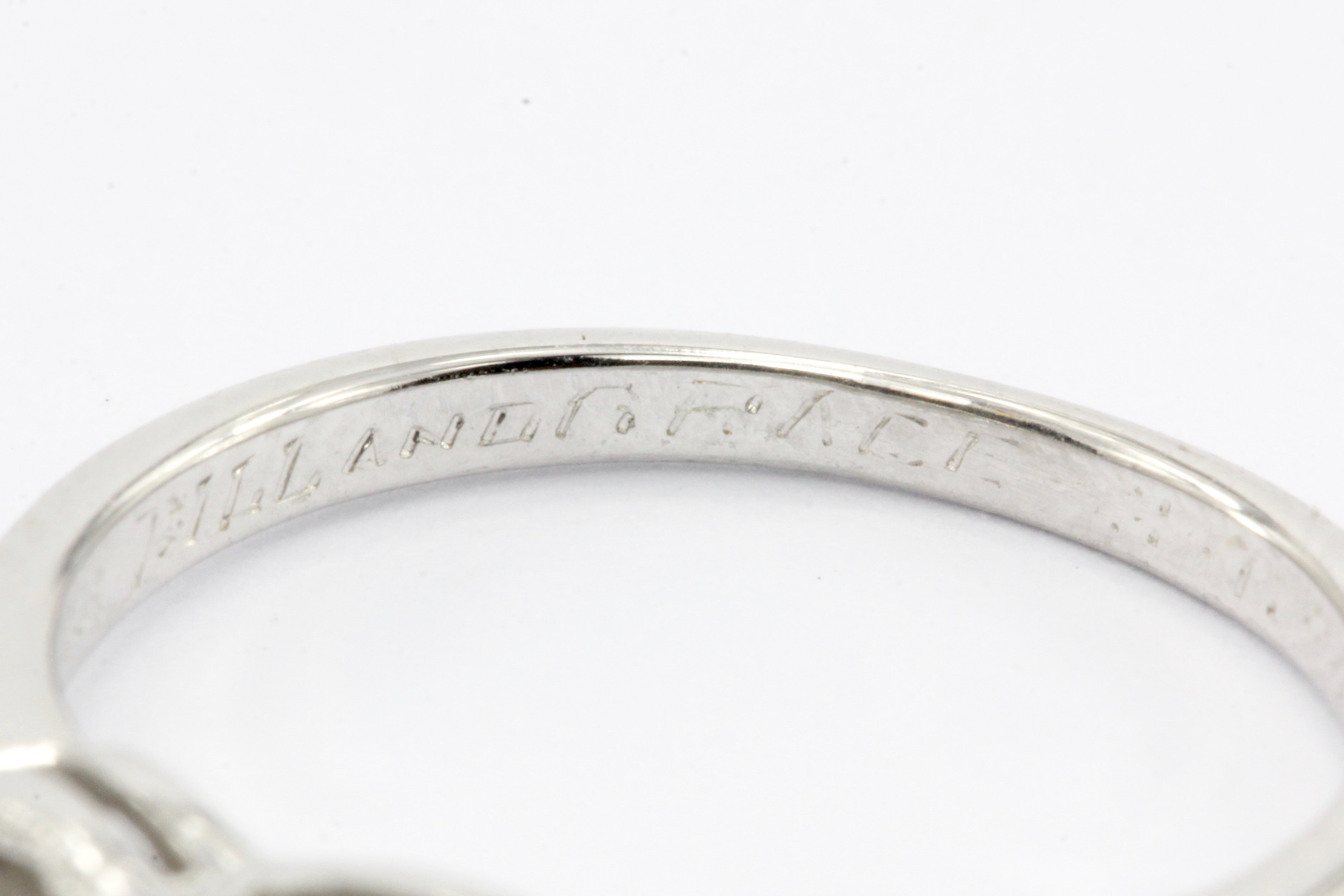 Art Nouveau 14K White Gold Diamond Wedding Band c.1917 - Queen May