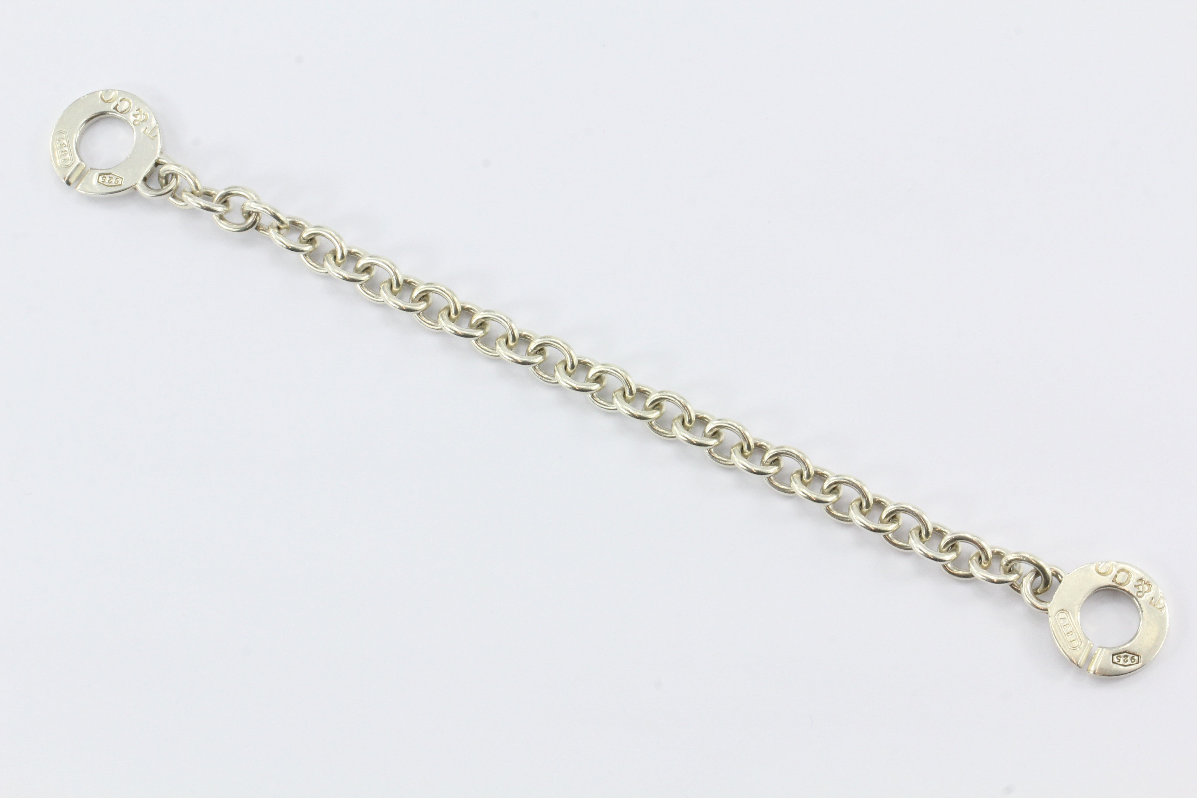 Tiffany & Co Sterling Silver 1837 Circle Clasp Toggle Bracelet 7.6" - Queen May