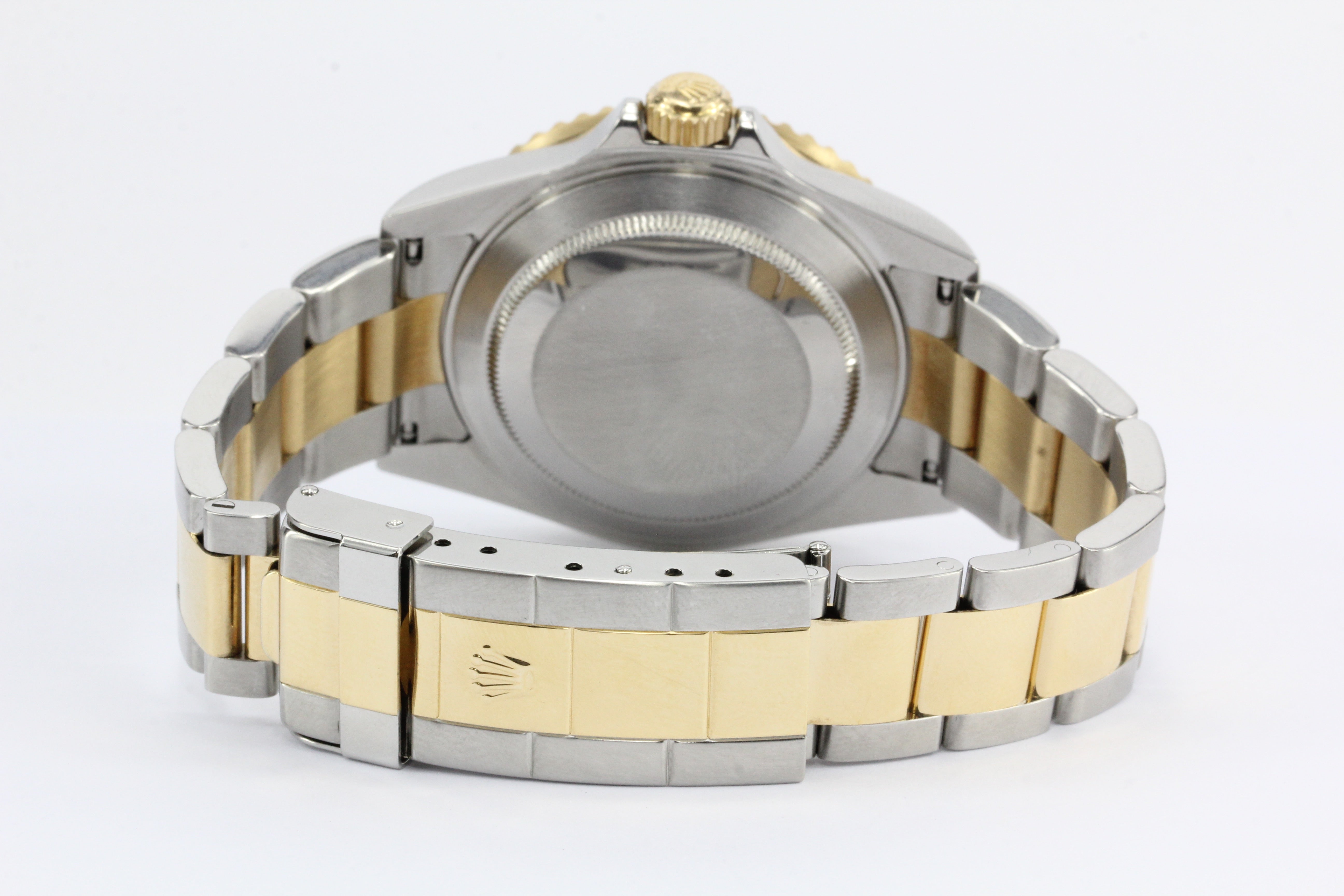 2005 Rolex Submariner 16613 Two Tone Steel 18K Gold Blue Sel No Holes Watch - Queen May